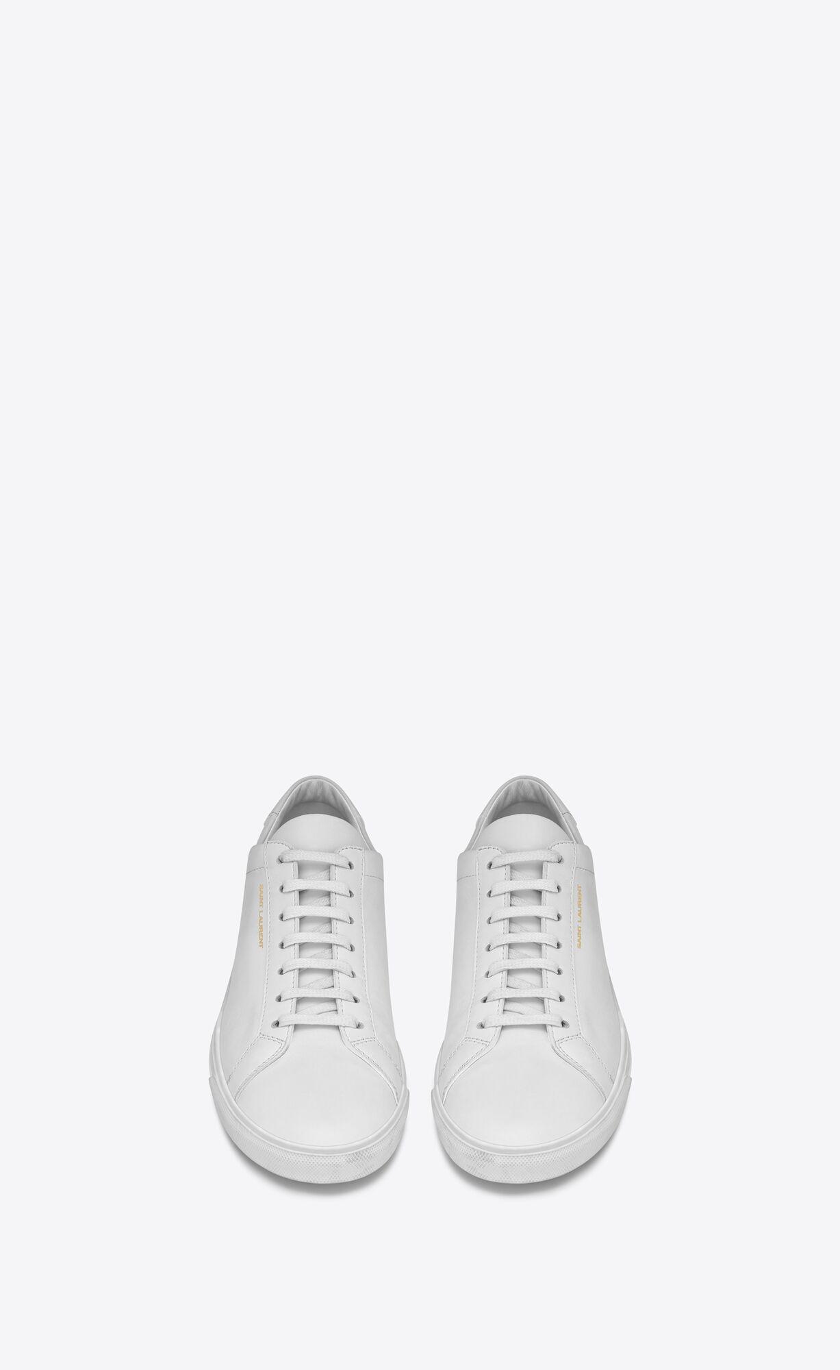 YSL Andy Sneakers In Leather Optic White | TJHON9027