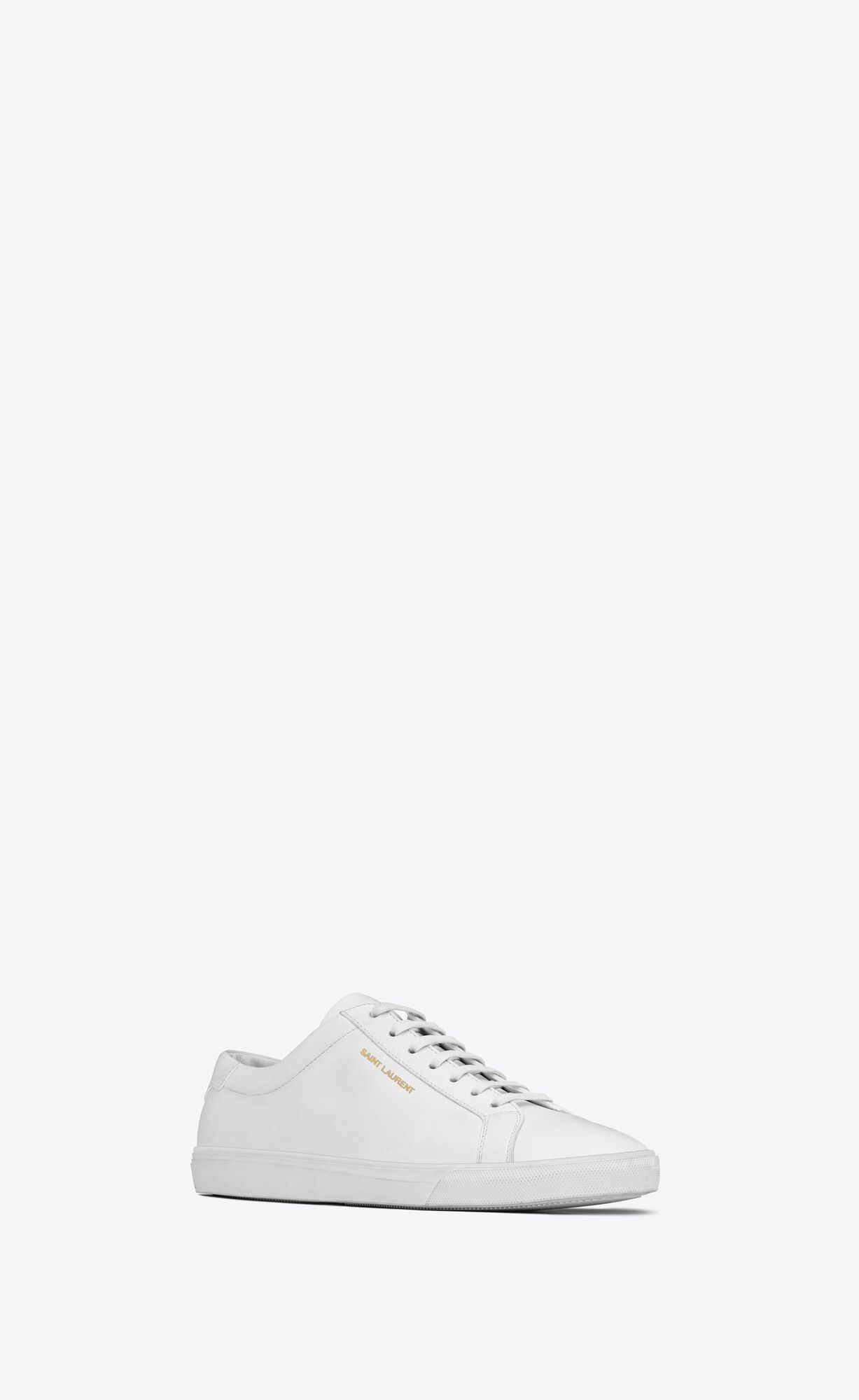 YSL Andy Sneakers In Leather Optic White | TJHON9027