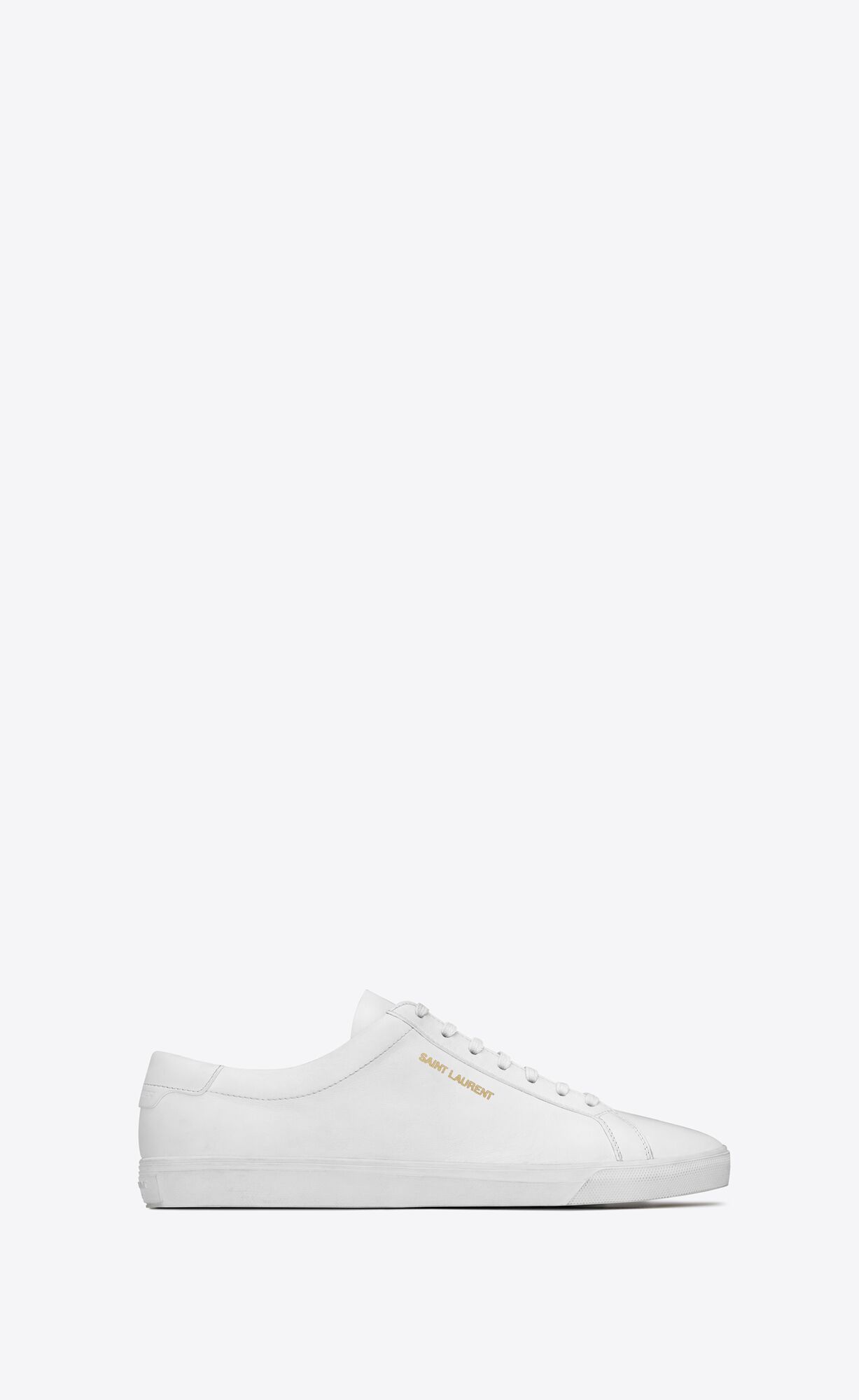 YSL Andy Sneakers In Leather Optic White | TJHON9027