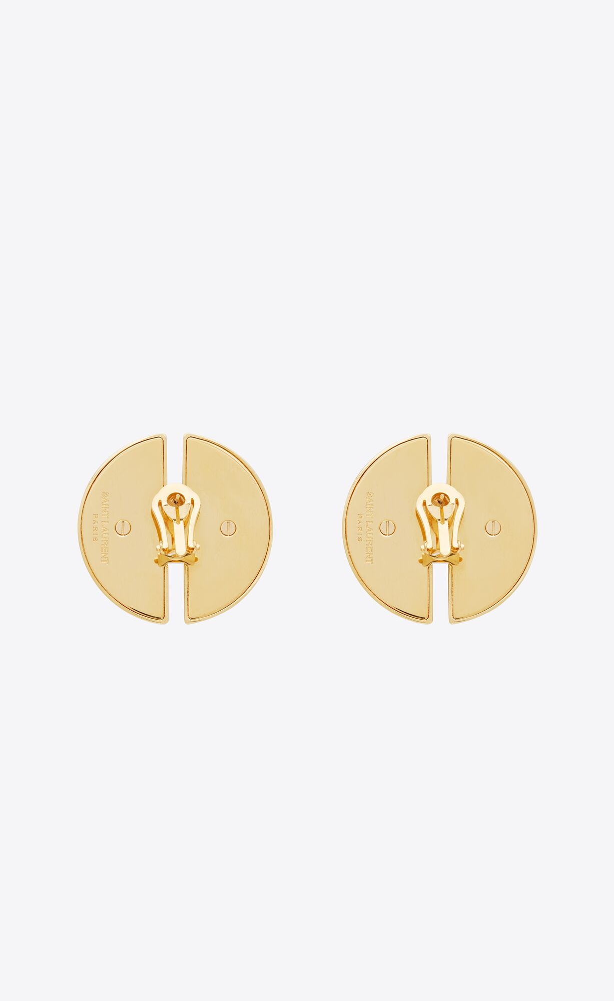 YSL Ball Split Earrings In Metal Aged Gold | WZARO8631