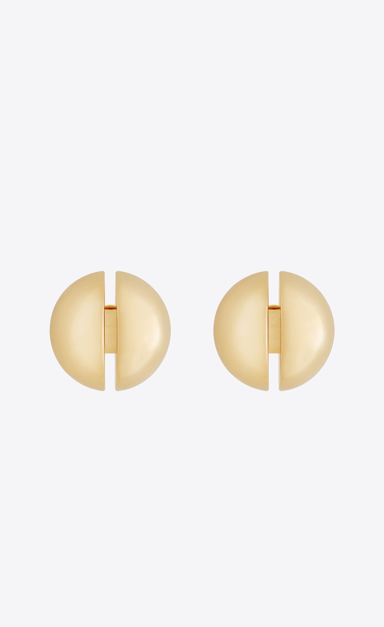 YSL Ball Split Earrings In Metal Aged Gold | WZARO8631