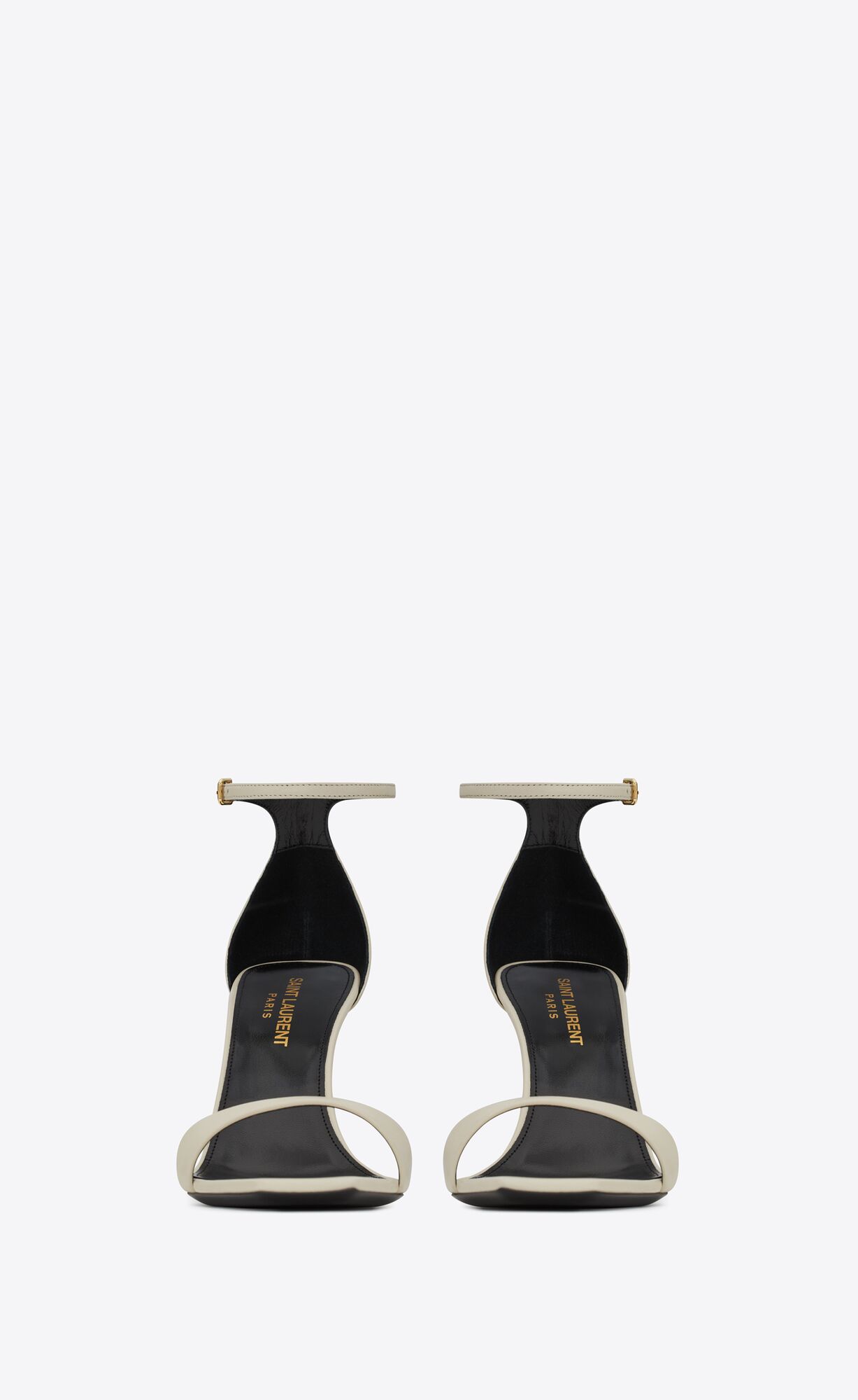 YSL Bea Sandals In Smooth Leather Pearl | JFTPD9438