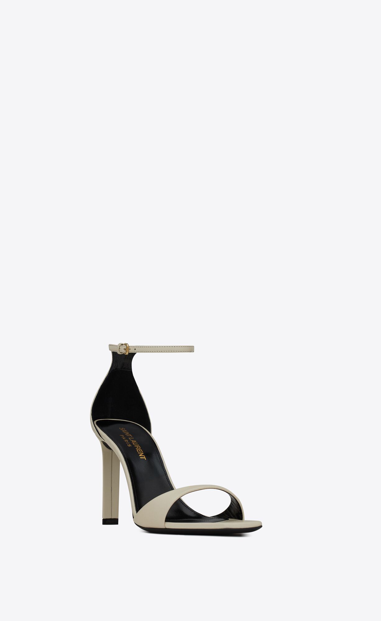 YSL Bea Sandals In Smooth Leather Pearl | JFTPD9438