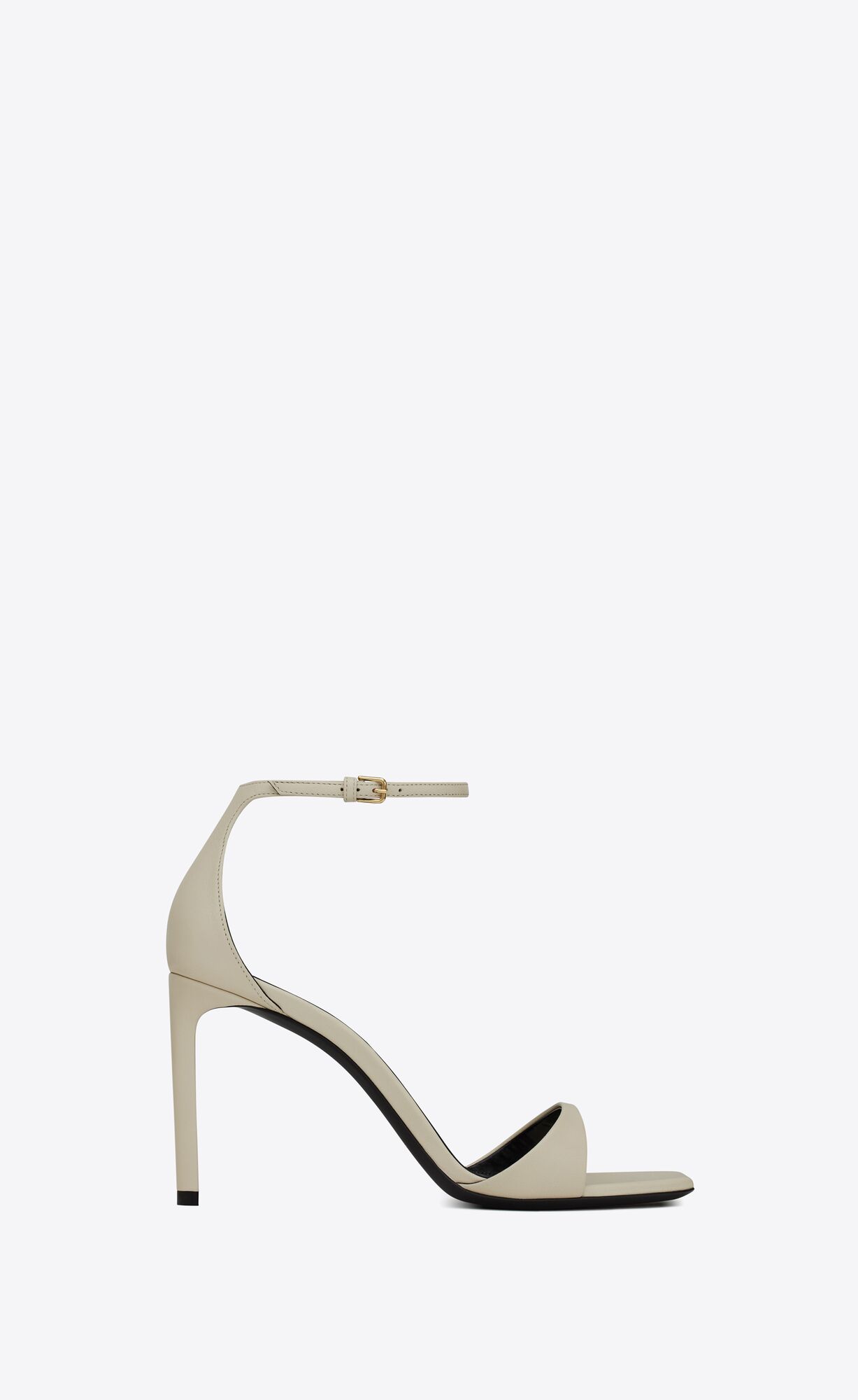 YSL Bea Sandals In Smooth Leather Pearl | JFTPD9438