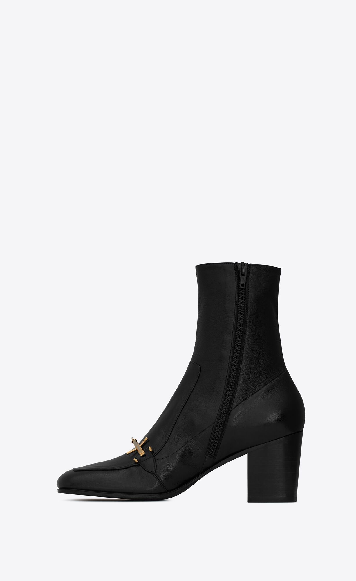 YSL Beau Boots In Smooth Leather Noir | VICAZ9136