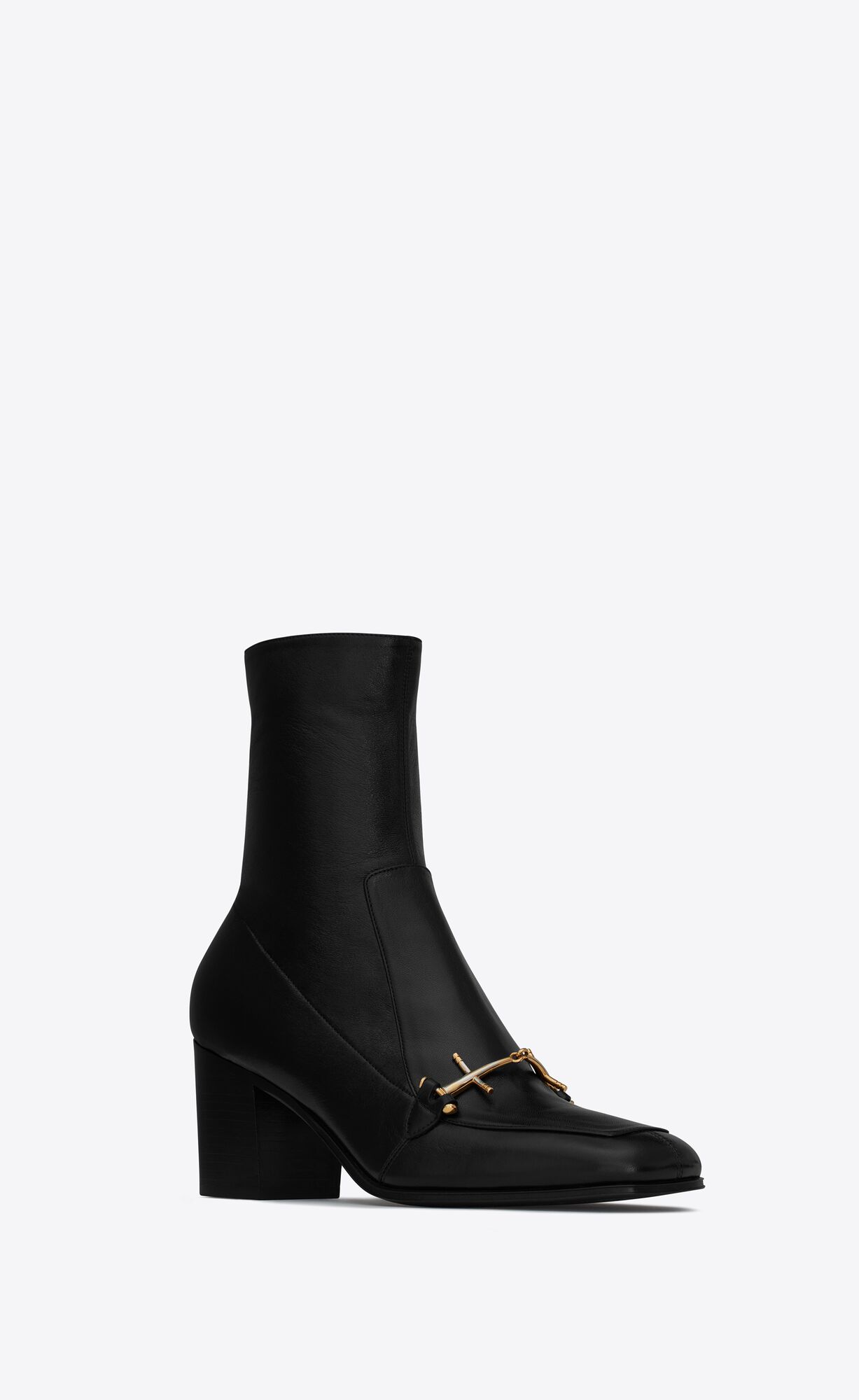 YSL Beau Boots In Smooth Leather Noir | VICAZ9136