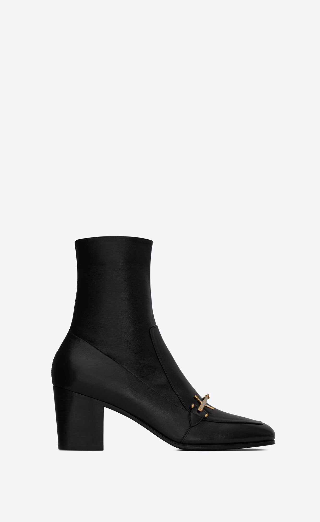 YSL Beau Boots In Smooth Leather Noir | VICAZ9136