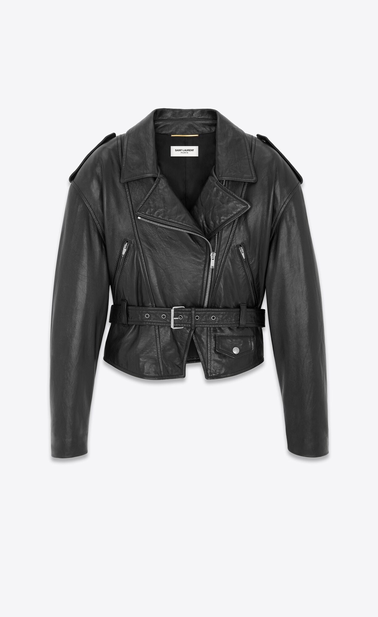 YSL Biker Jacket In Lambskin Black | VSOXC2638