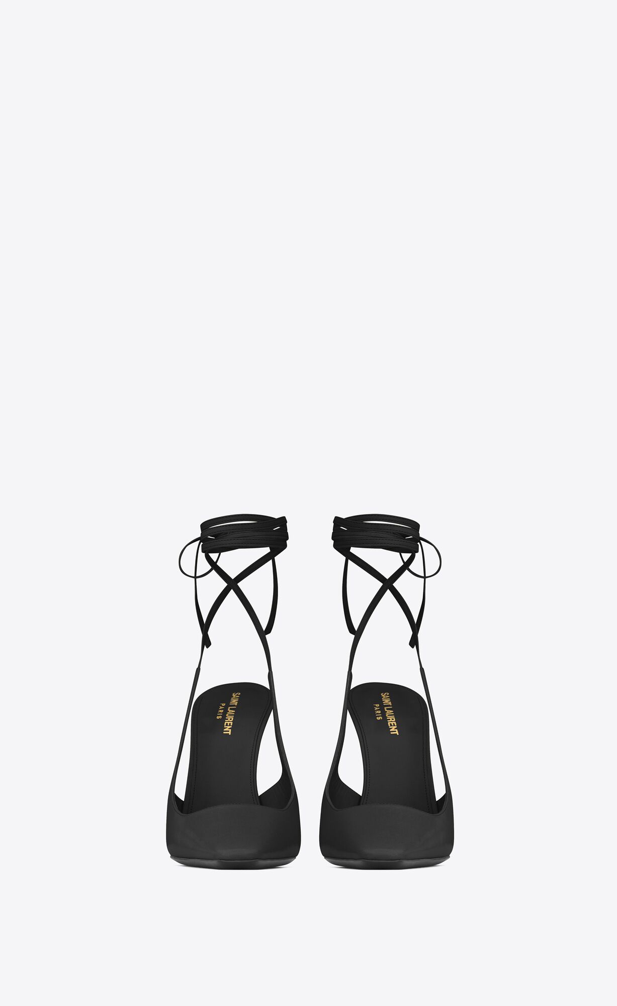 YSL Blade Slingback Pumps In Smooth Leather Black | AYVFG7298