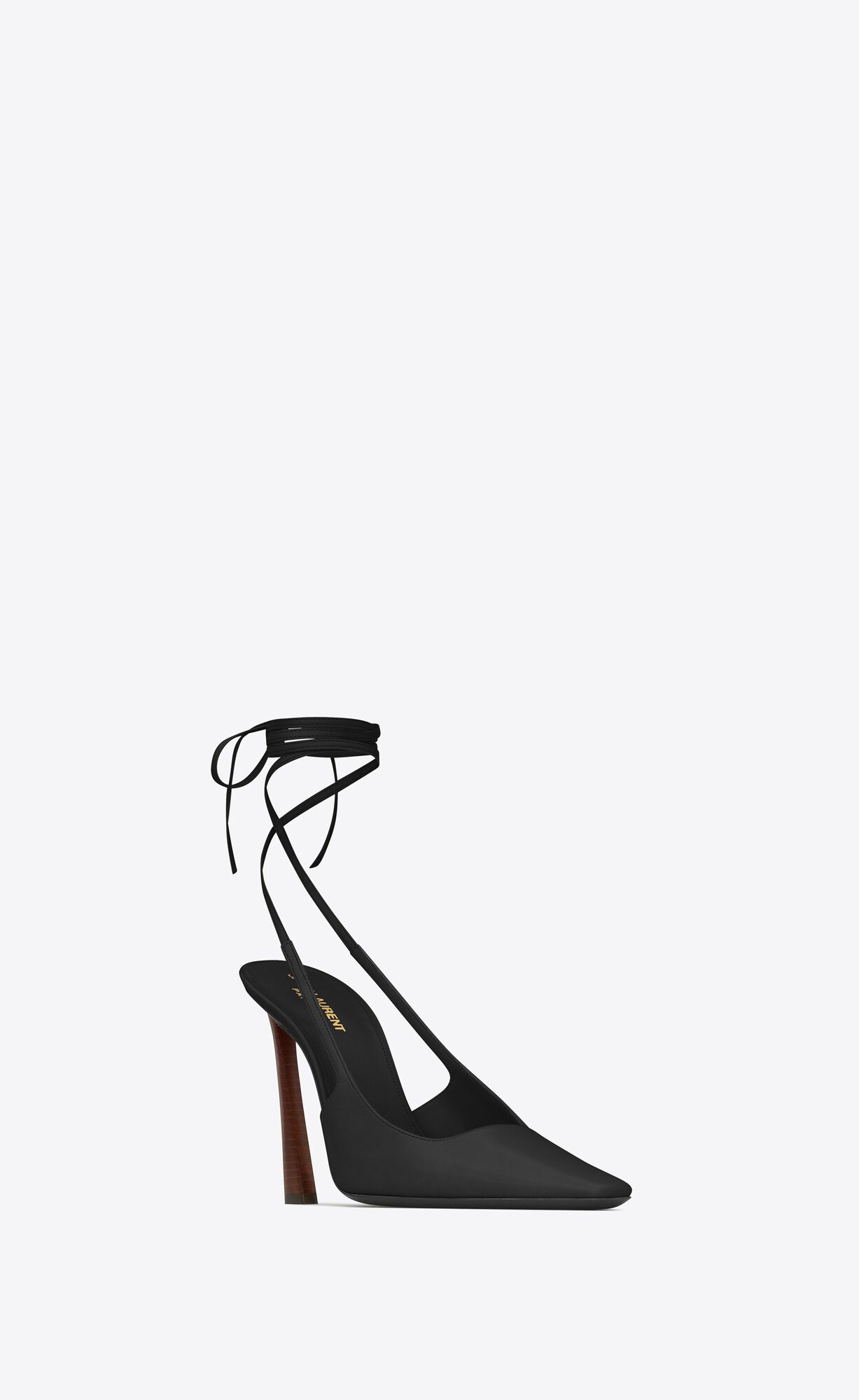 YSL Blade Slingback Pumps In Smooth Leather Black | AYVFG7298