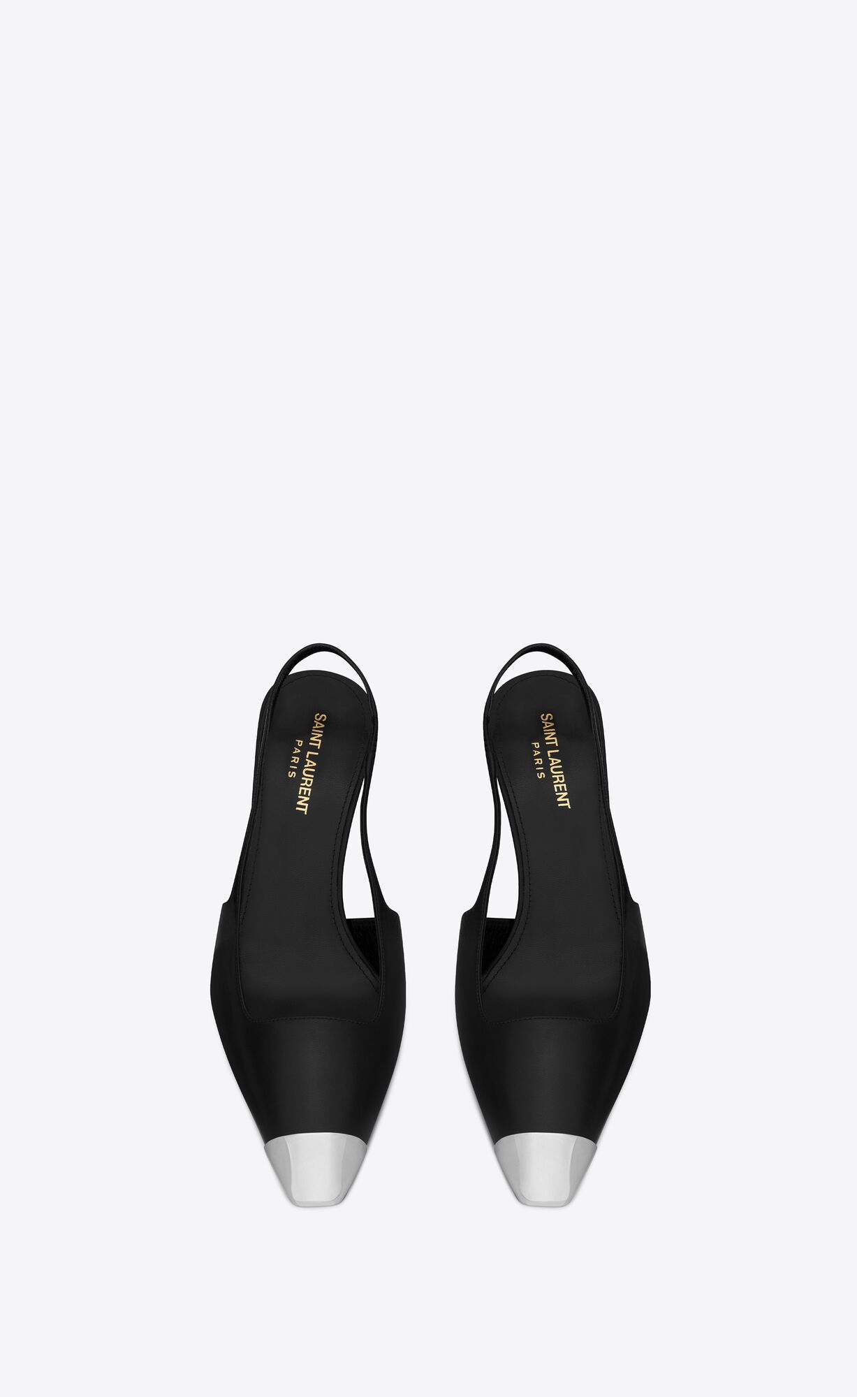 YSL Blade Slingback Pumps In Smooth Leather Black | NBWOR1756