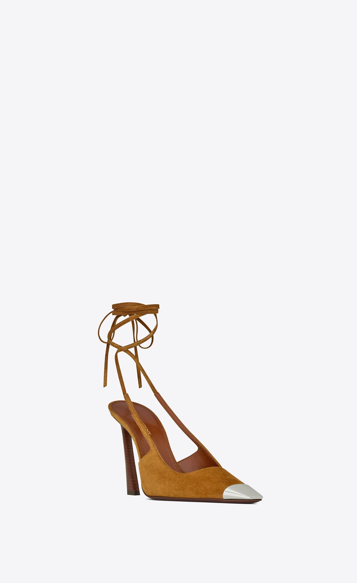 YSL Blade Slingback Pumps In Suede Ocre | YGVHC1564