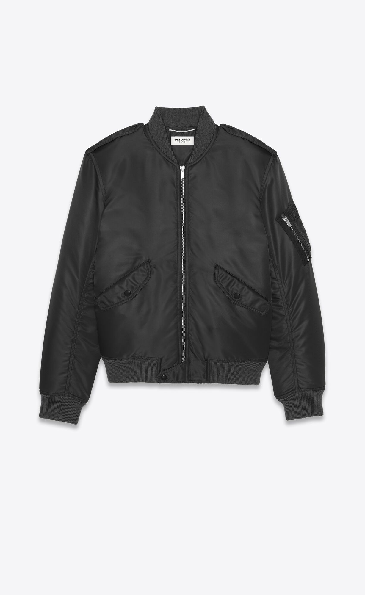 YSL Bomber Jacket In Nylon Black | TGJWF4510