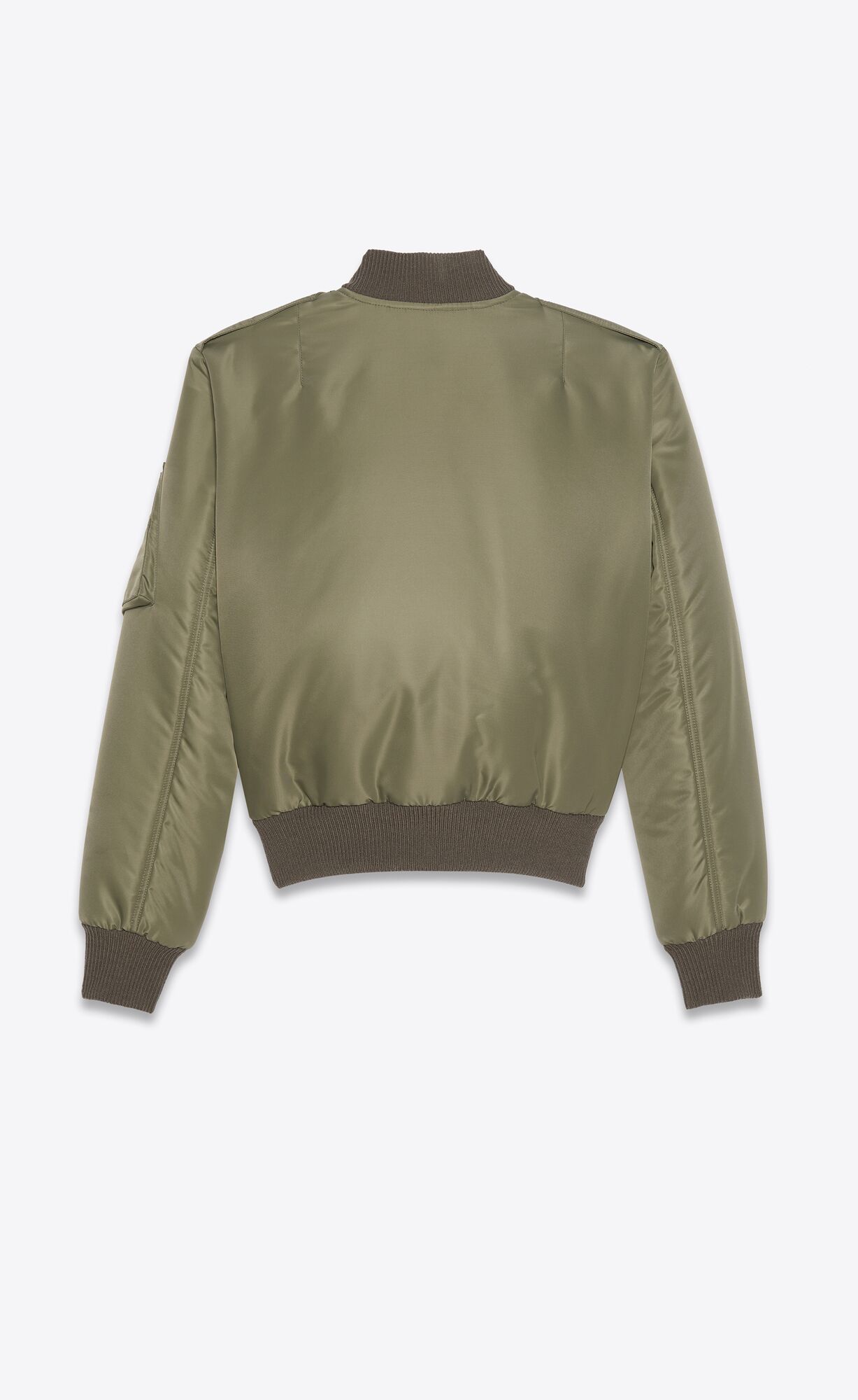 YSL Bomber Jacket In Nylon Khaki | ZFVRT2508