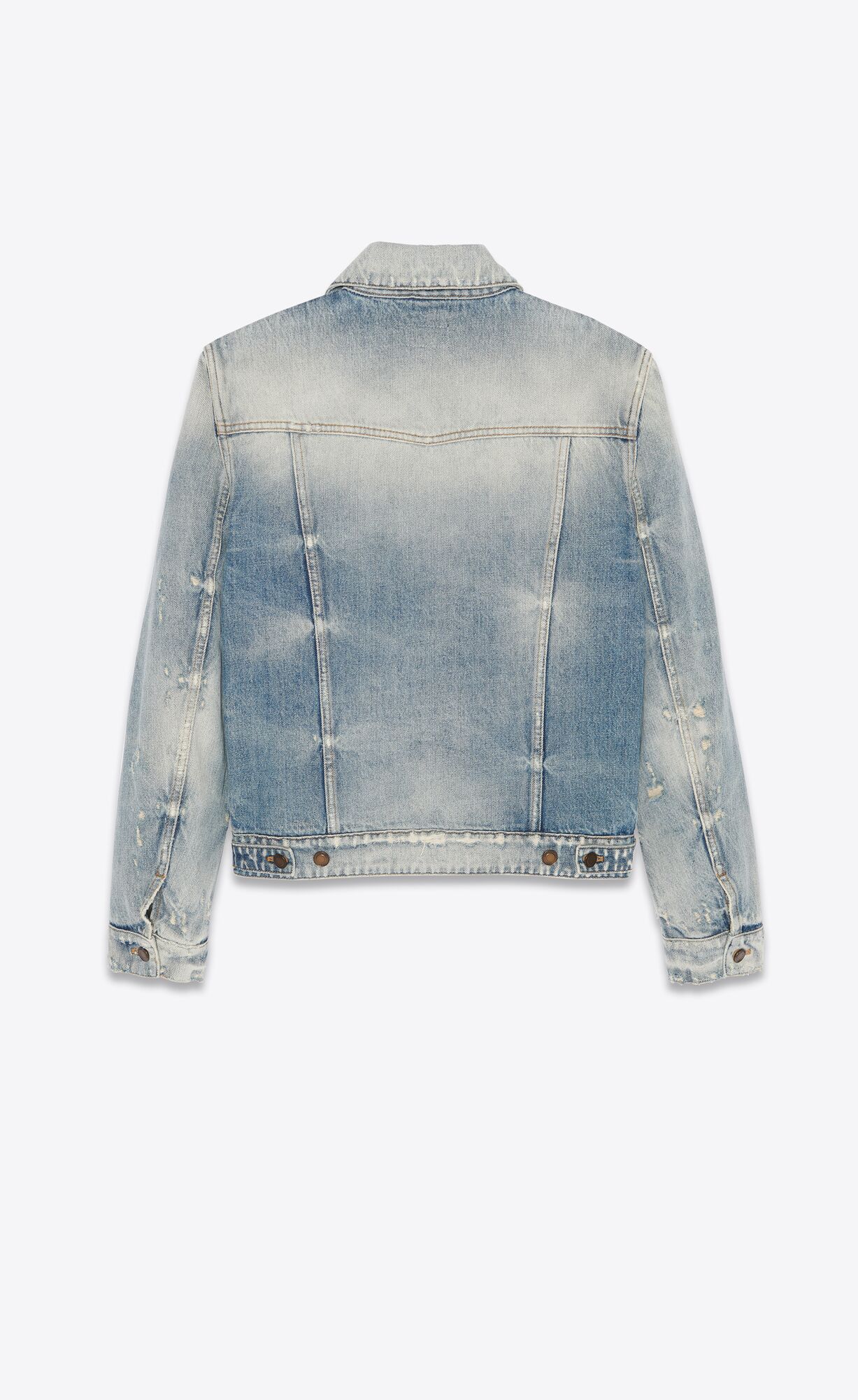 YSL Boyfriend Jacket In Hilton Sky Blue Denim Hilton Sky Blue | FBAOK3586