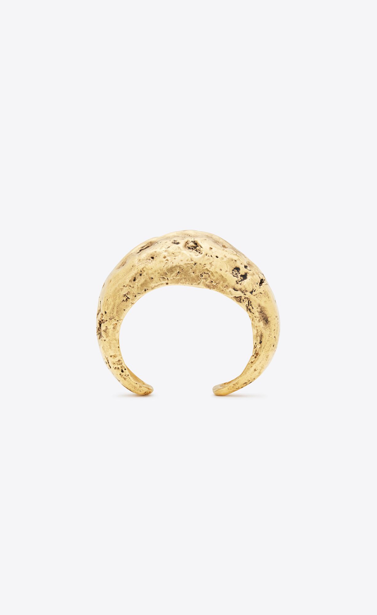 YSL Bumpy Textured Cuff In Metal Aged Gold | MLTOK7165