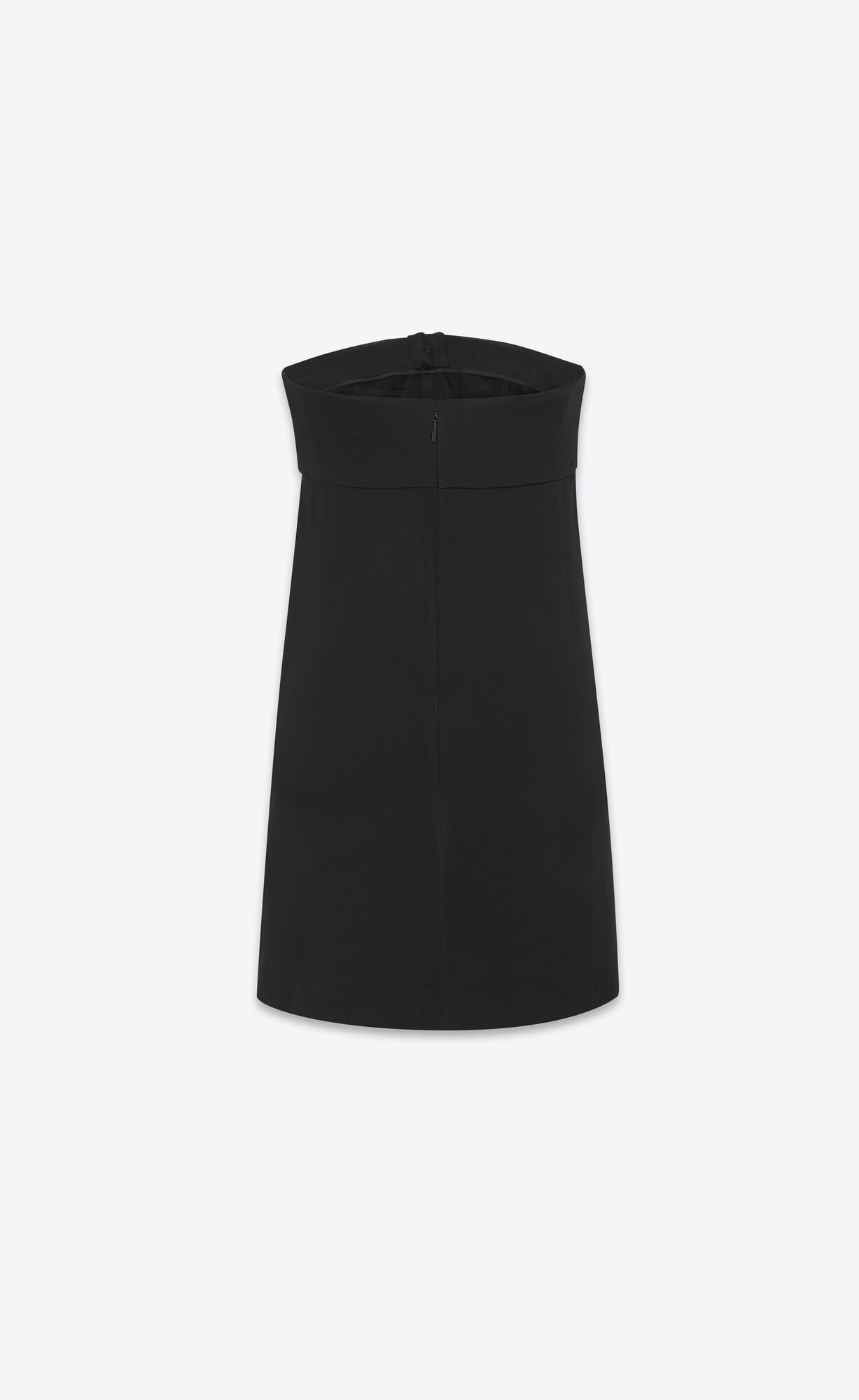 YSL Bustier Dress In Crepe Satin Black | HBXNU6820