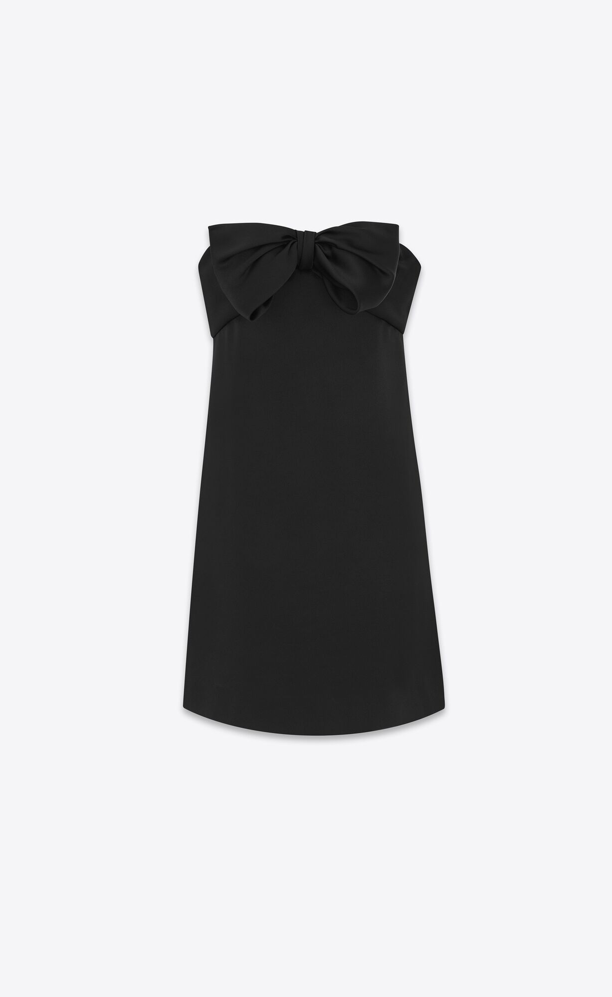 YSL Bustier Dress In Crepe Satin Black | HBXNU6820