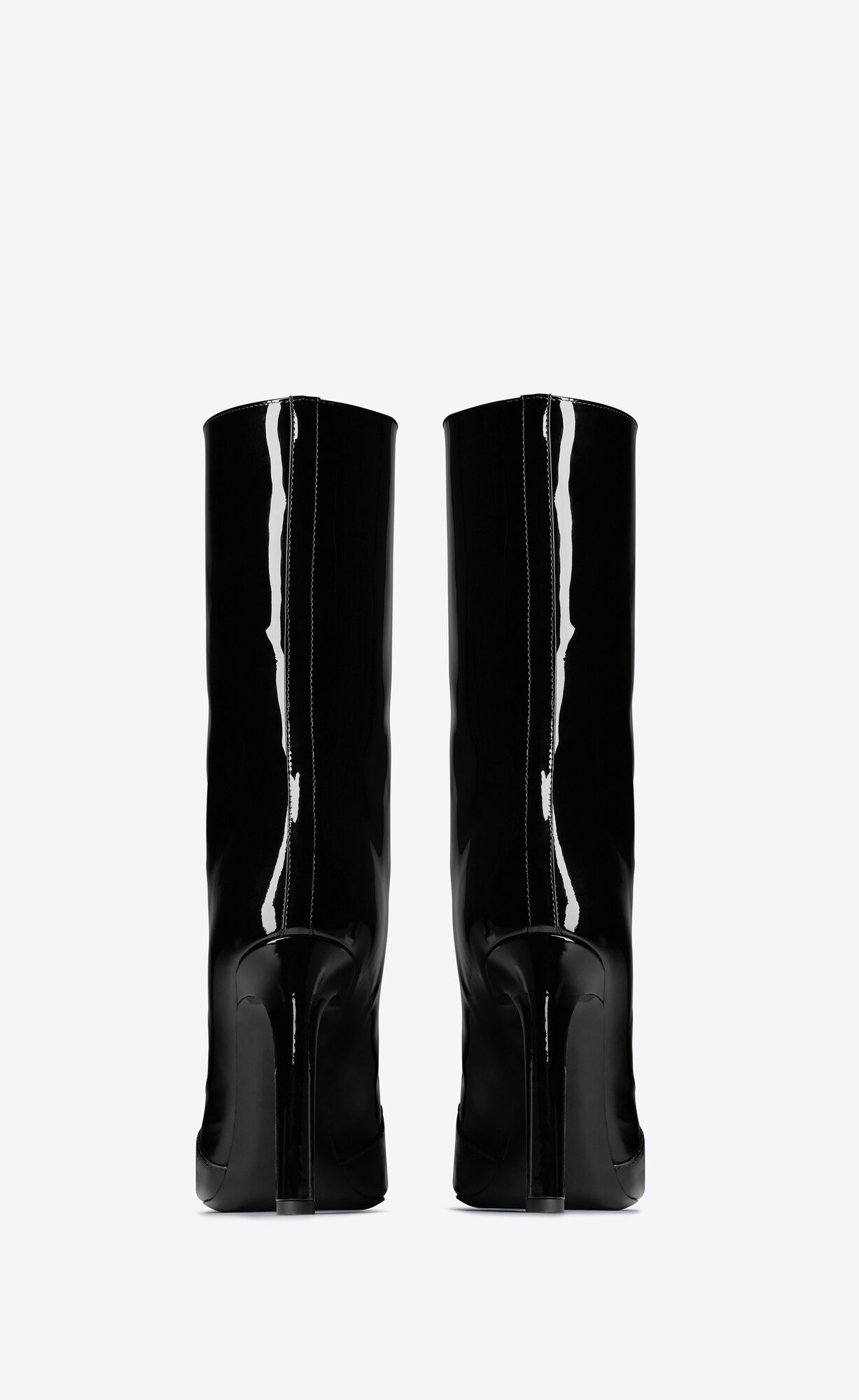 YSL Camden Boots In Patent Leather Noir | IPUVJ8629