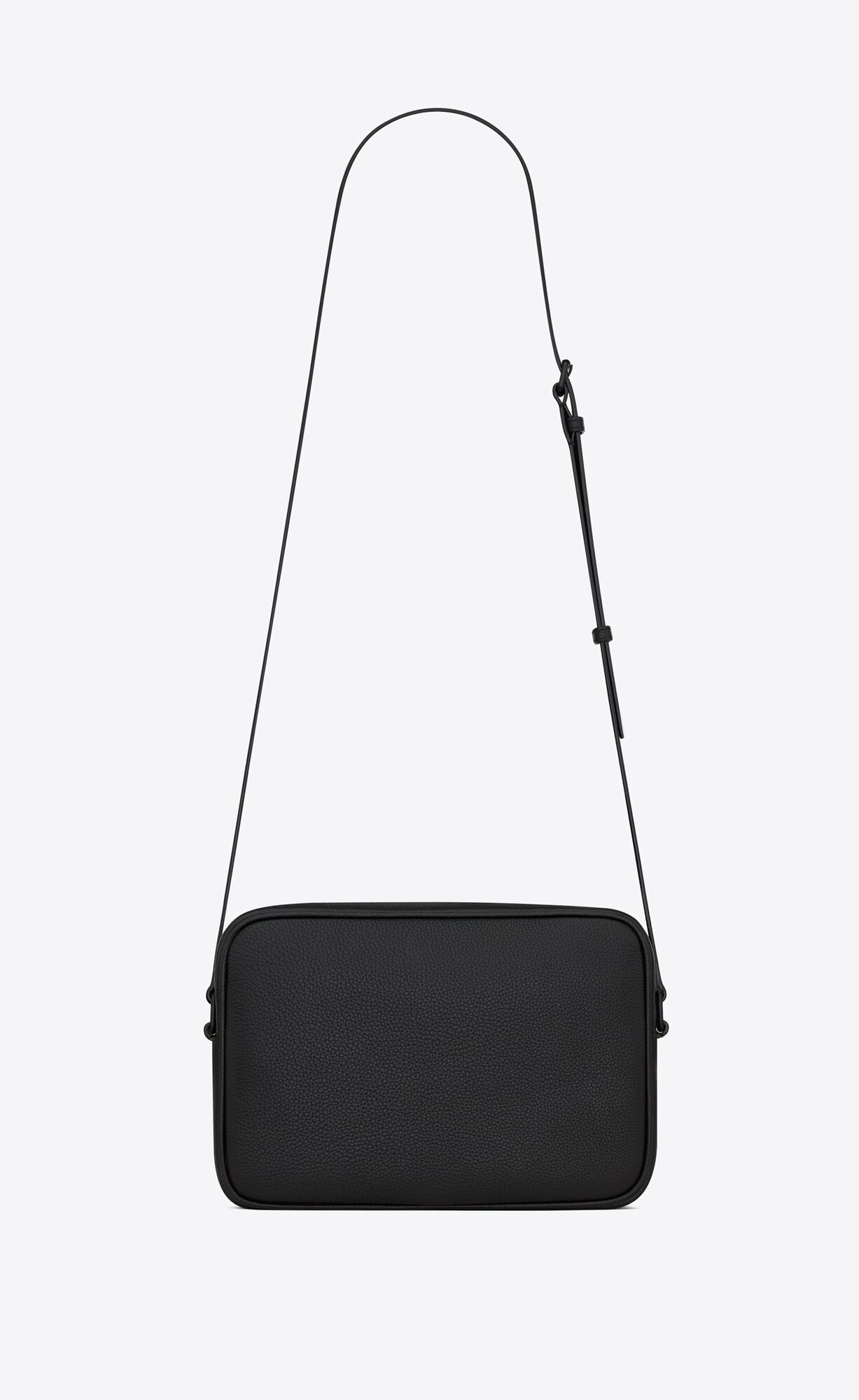 YSL Camp Camera Bag In Grained Leather Black | LDHMP7248