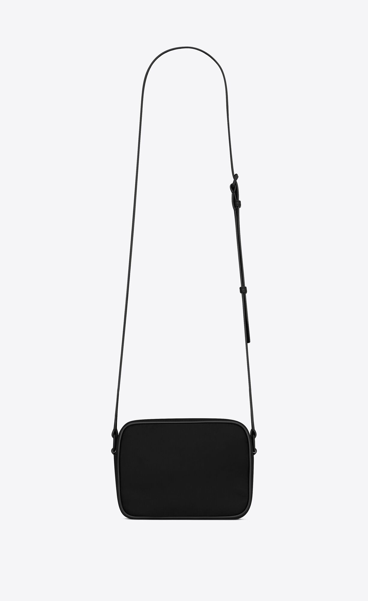 YSL Camp Small Camera Bag In Econyl® And Lambskin Black | FNXEO4629