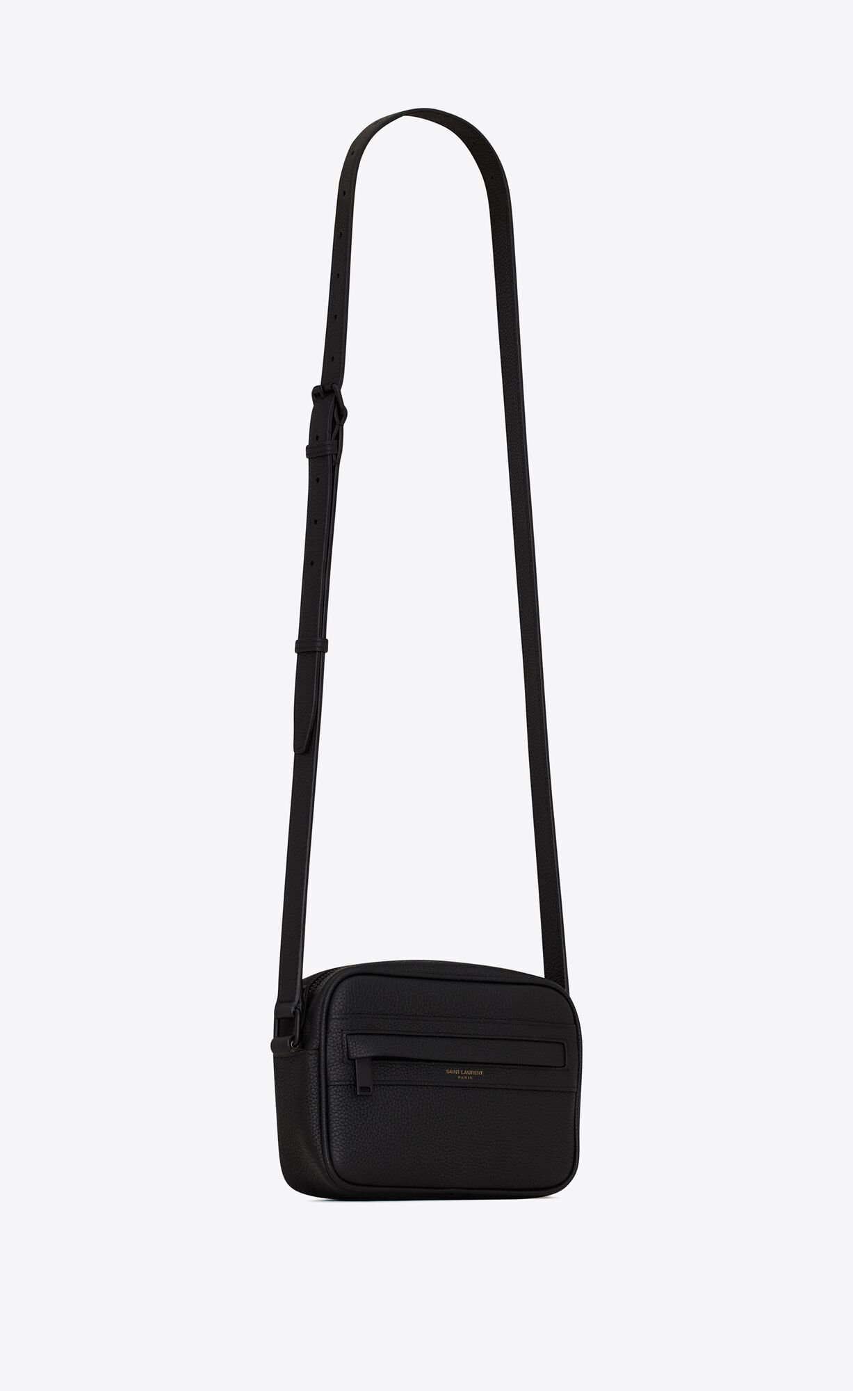 YSL Camp Small Camera Bag In Grained Leather Noir | MZYVR7058