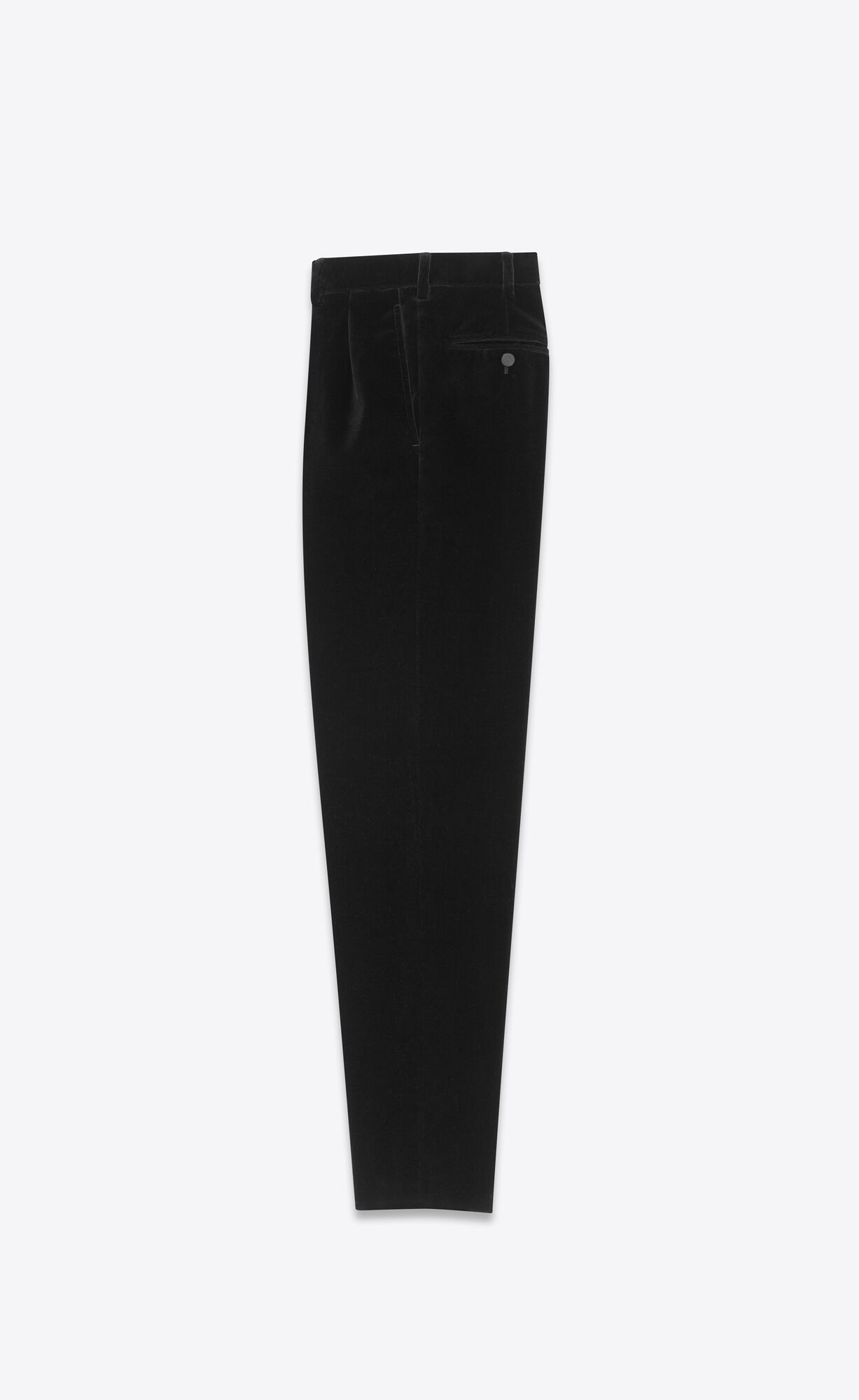 YSL Carrot-fit Pants In Cotton Velvet Noir | VUMBE7532