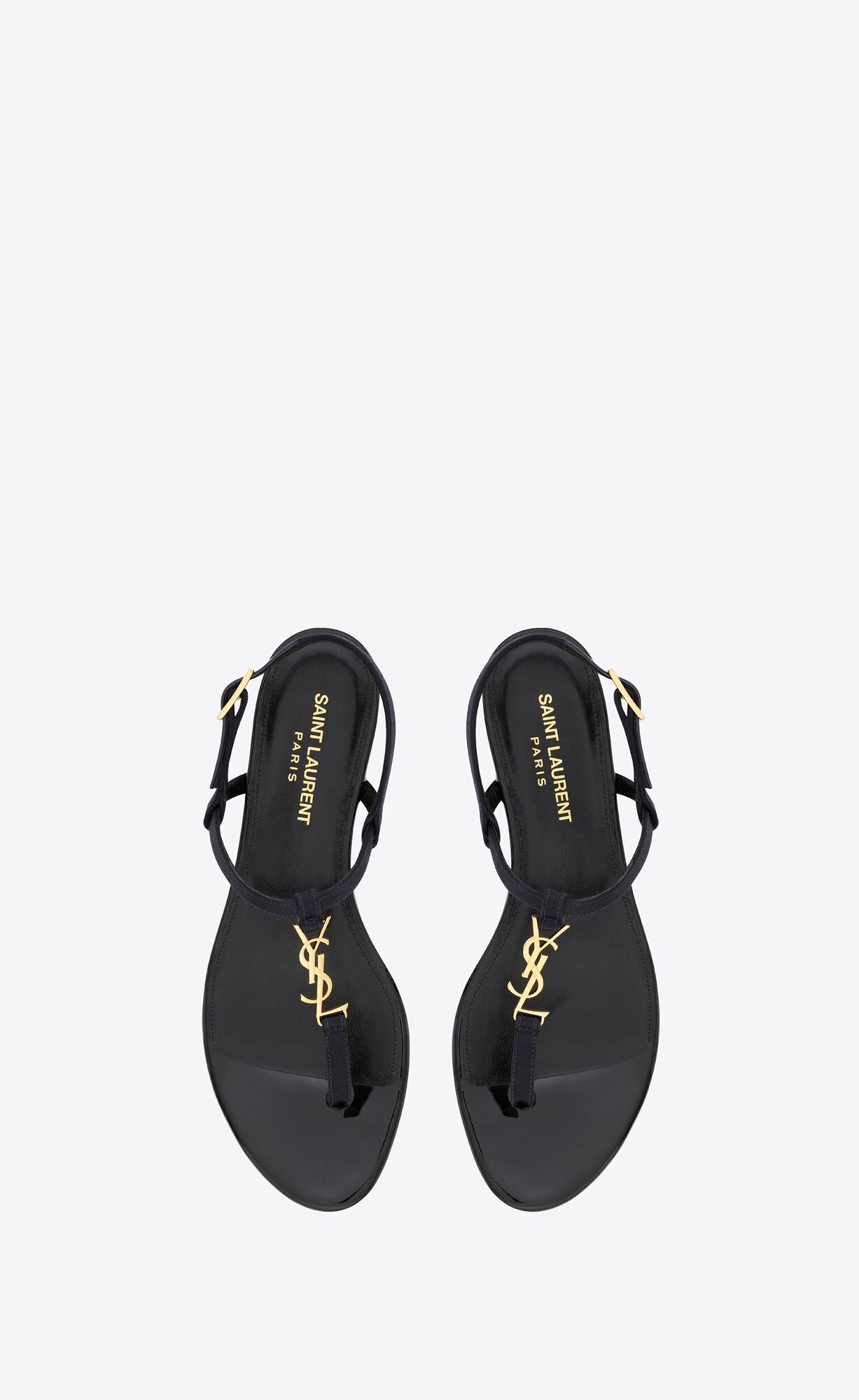 YSL Cassandra Sandals In Silk Satin Patriot Navy | JMYKP2037