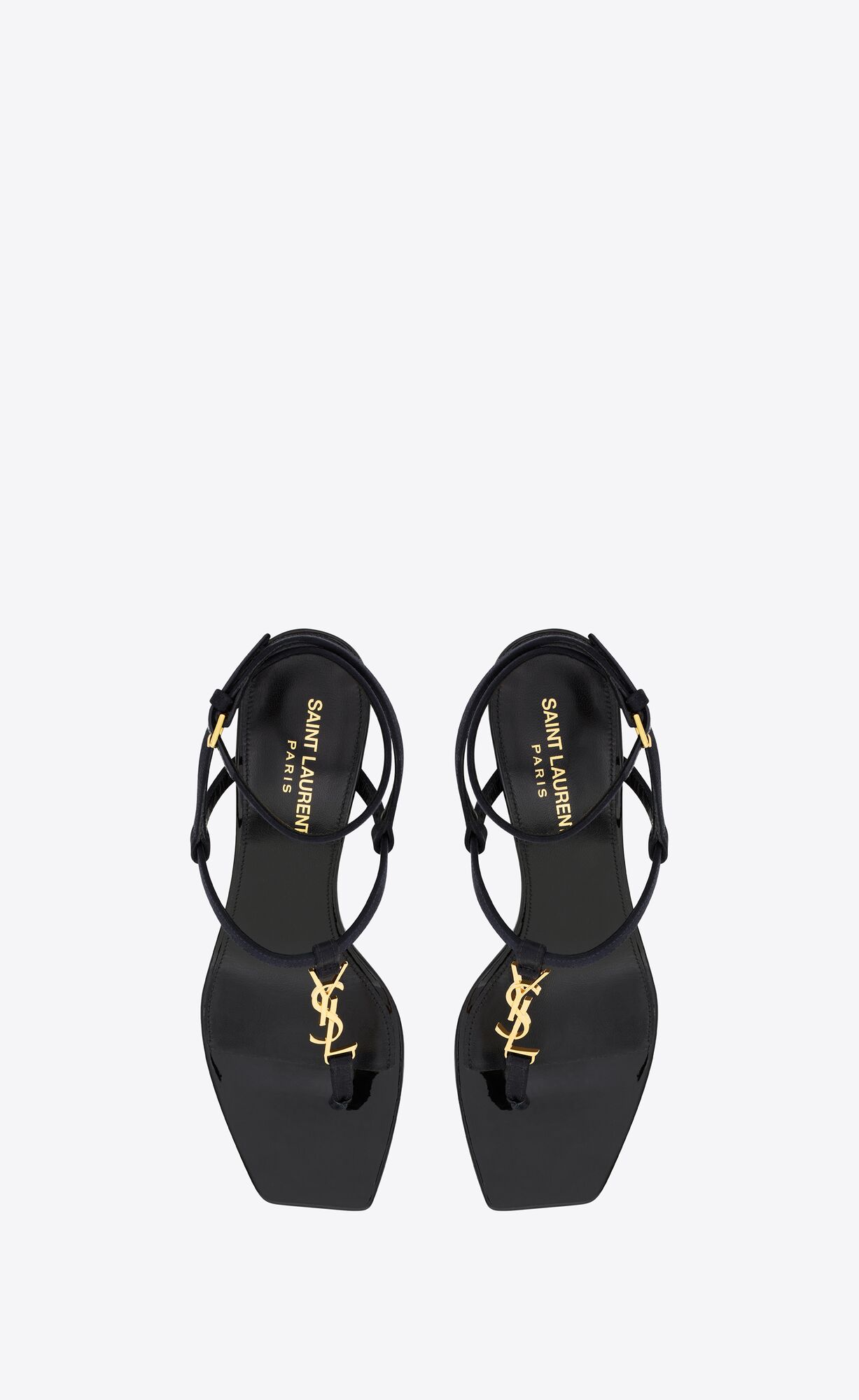 YSL Cassandra Sandals In Silk Satin Patriot Navy | XAJQD3401