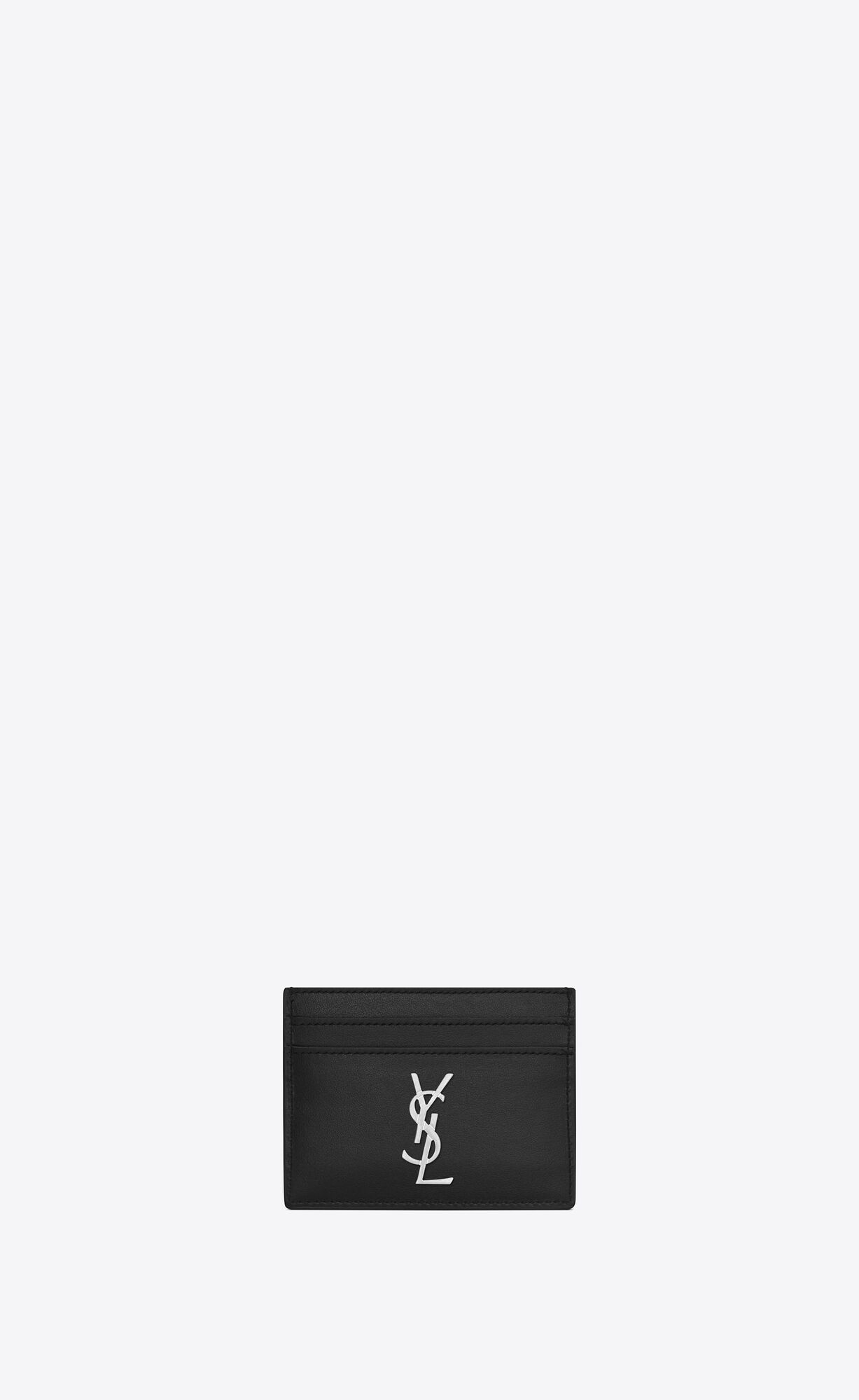 YSL Cassandre Card Case In Smooth Leather Black | LDZSW9058