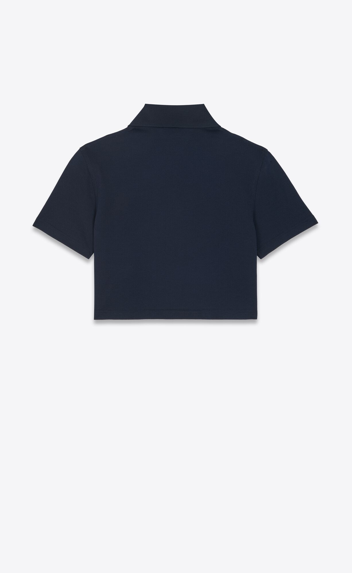 YSL Cassandre Cropped Polo Shirt Marine | YTRXW4670