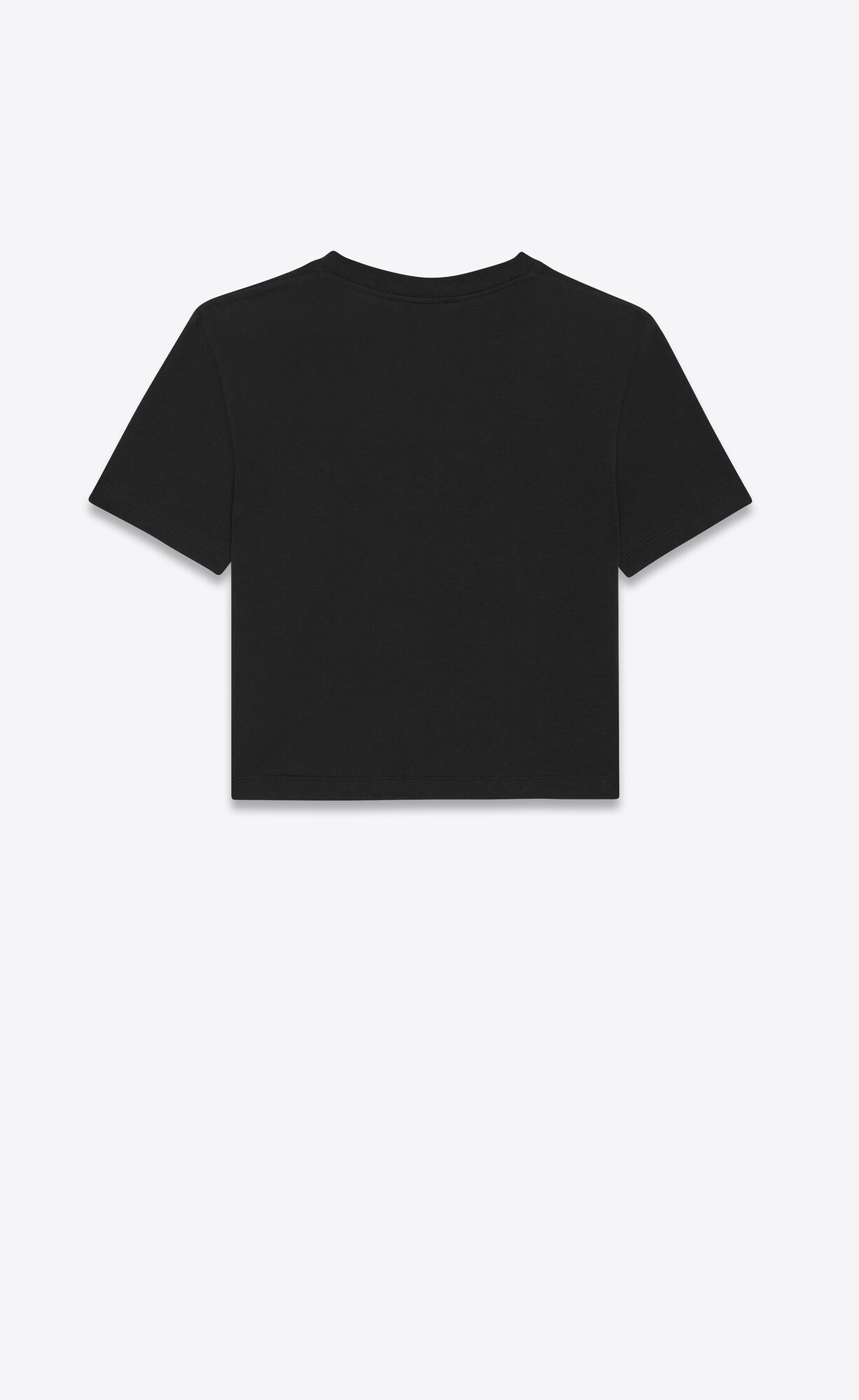 YSL Cassandre Cropped T-shirt Black | SNCHK3649