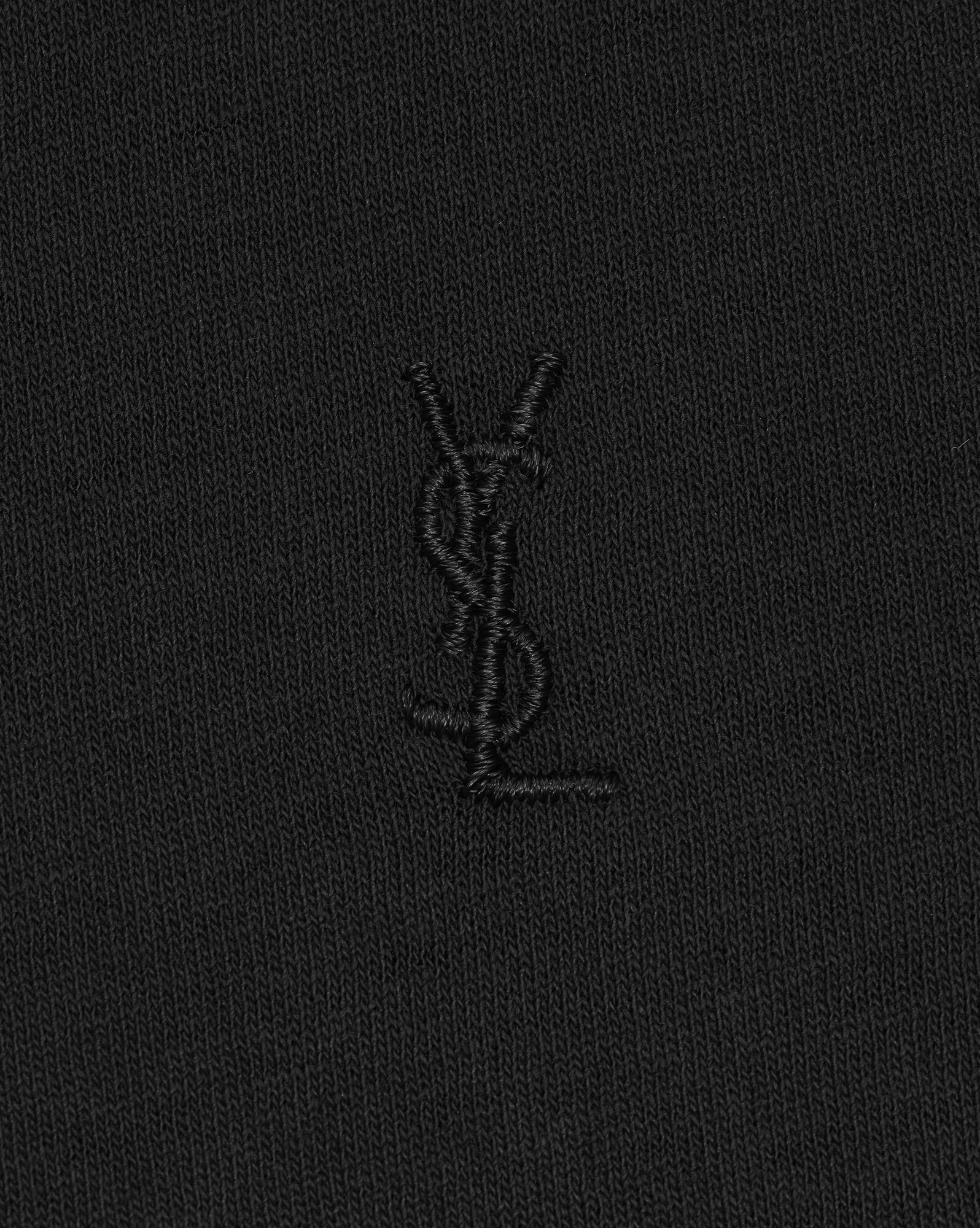 YSL Cassandre Cropped T-shirt Black | SNCHK3649