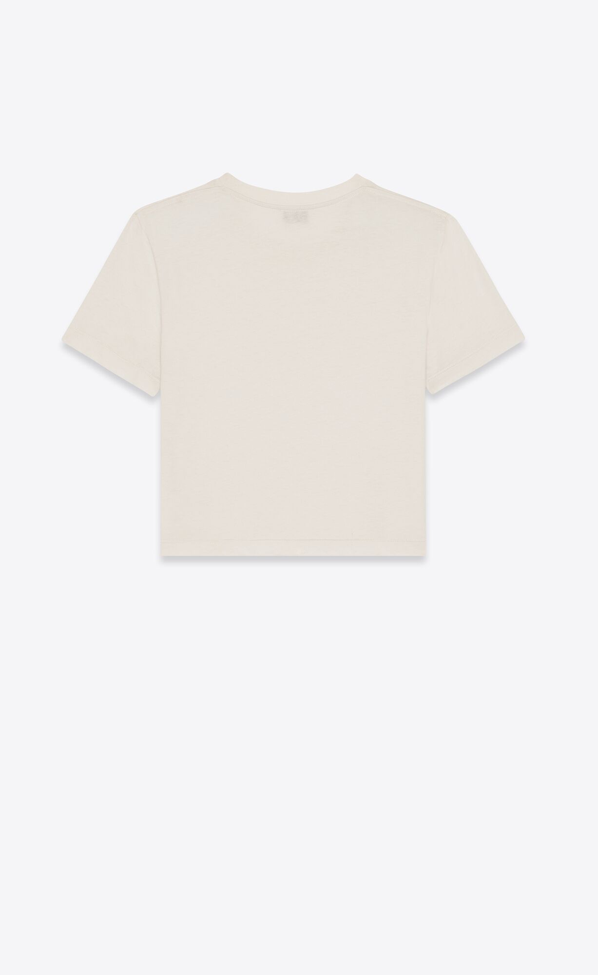 YSL Cassandre Cropped T-shirt Natural | JLMNX4197