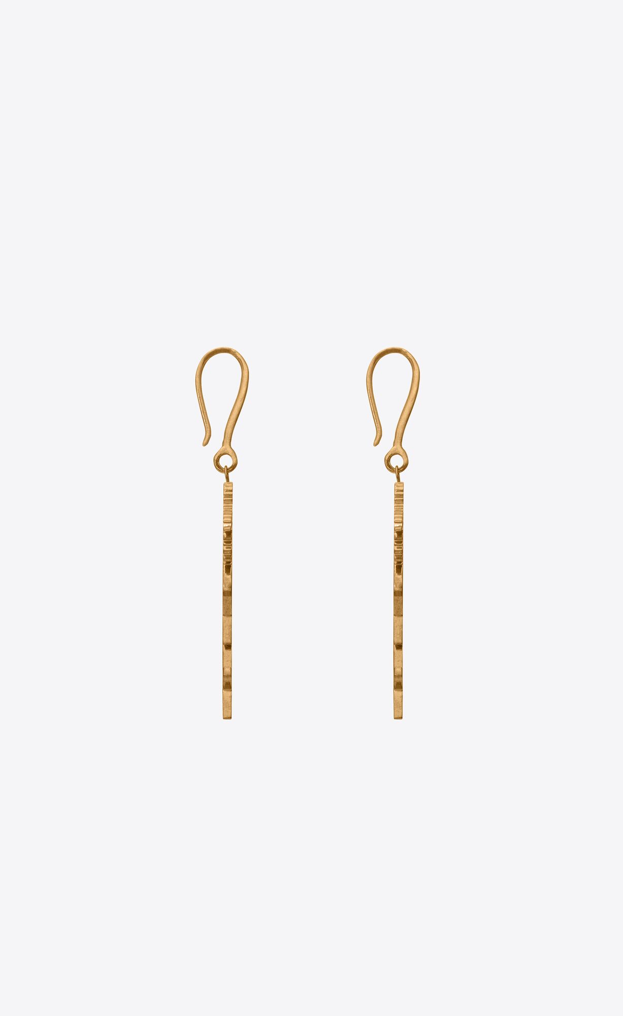 YSL Cassandre Palm Earrings In Metal Gold | EYVKC4981