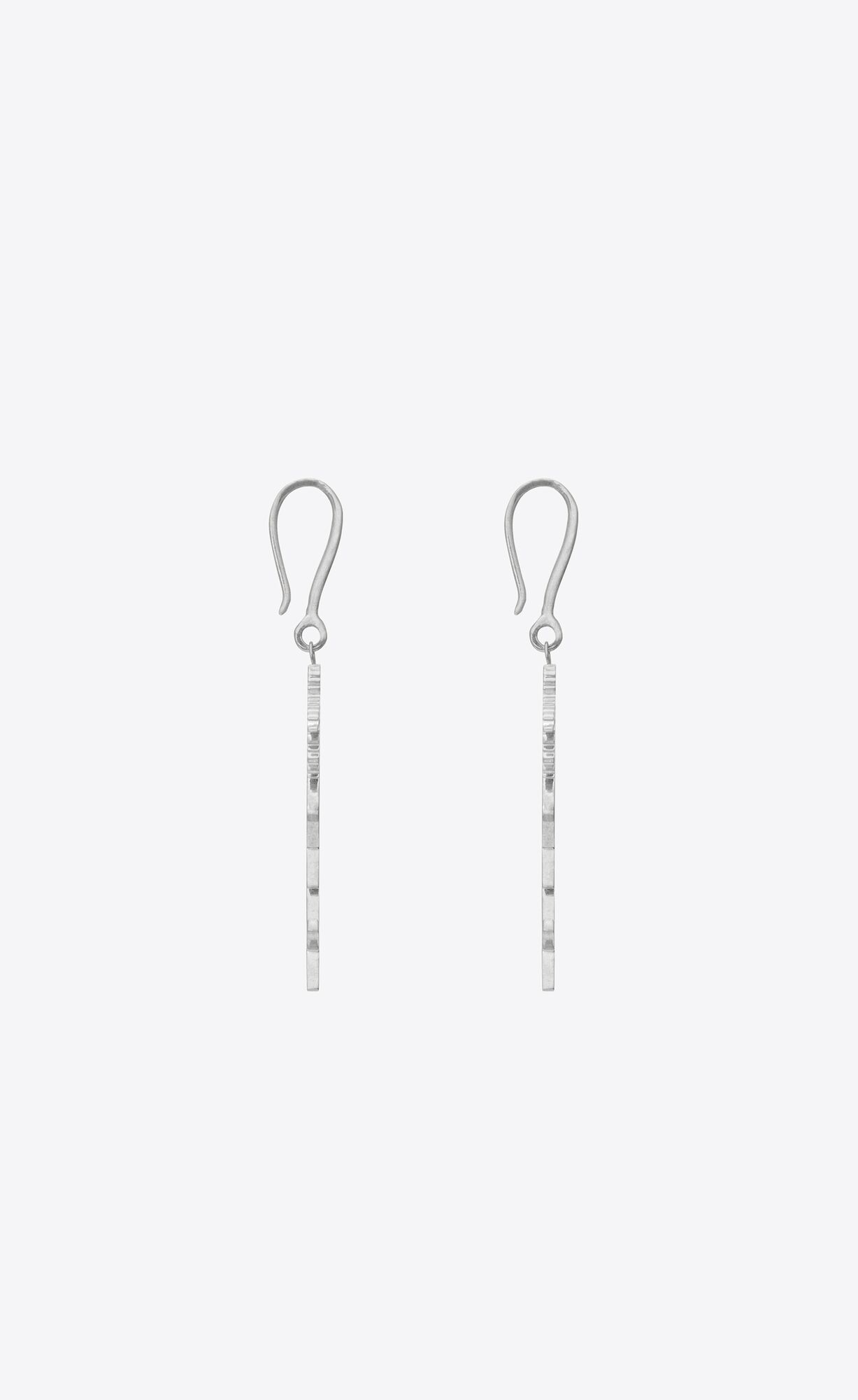 YSL Cassandre Palm Earrings In Metal Mirror | QFYEK9517