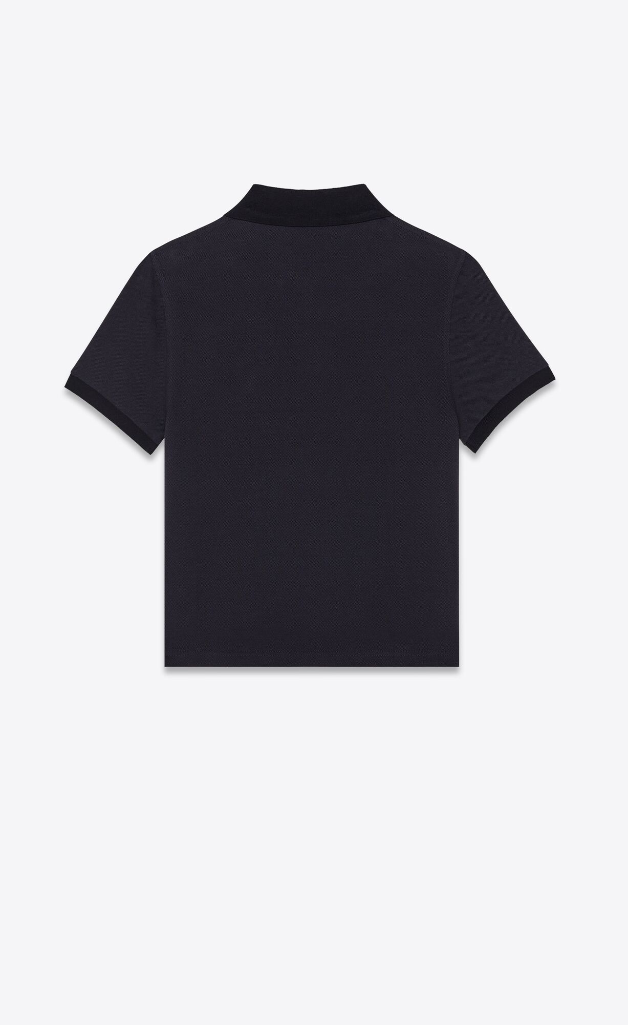 YSL Cassandre Polo Shirt In Cotton Piqué Navy | QJGNK1927