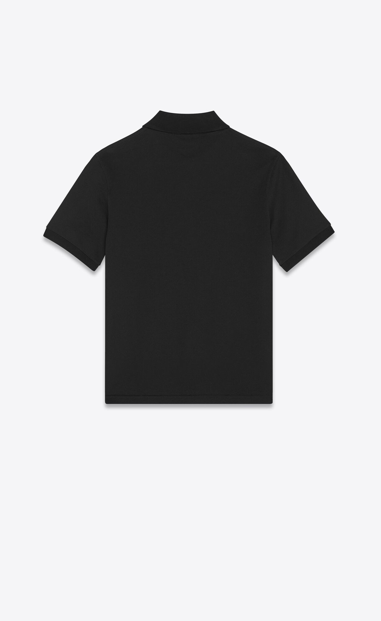 YSL Cassandre Polo Shirt In Cotton Piqué Black | TGNLI3162