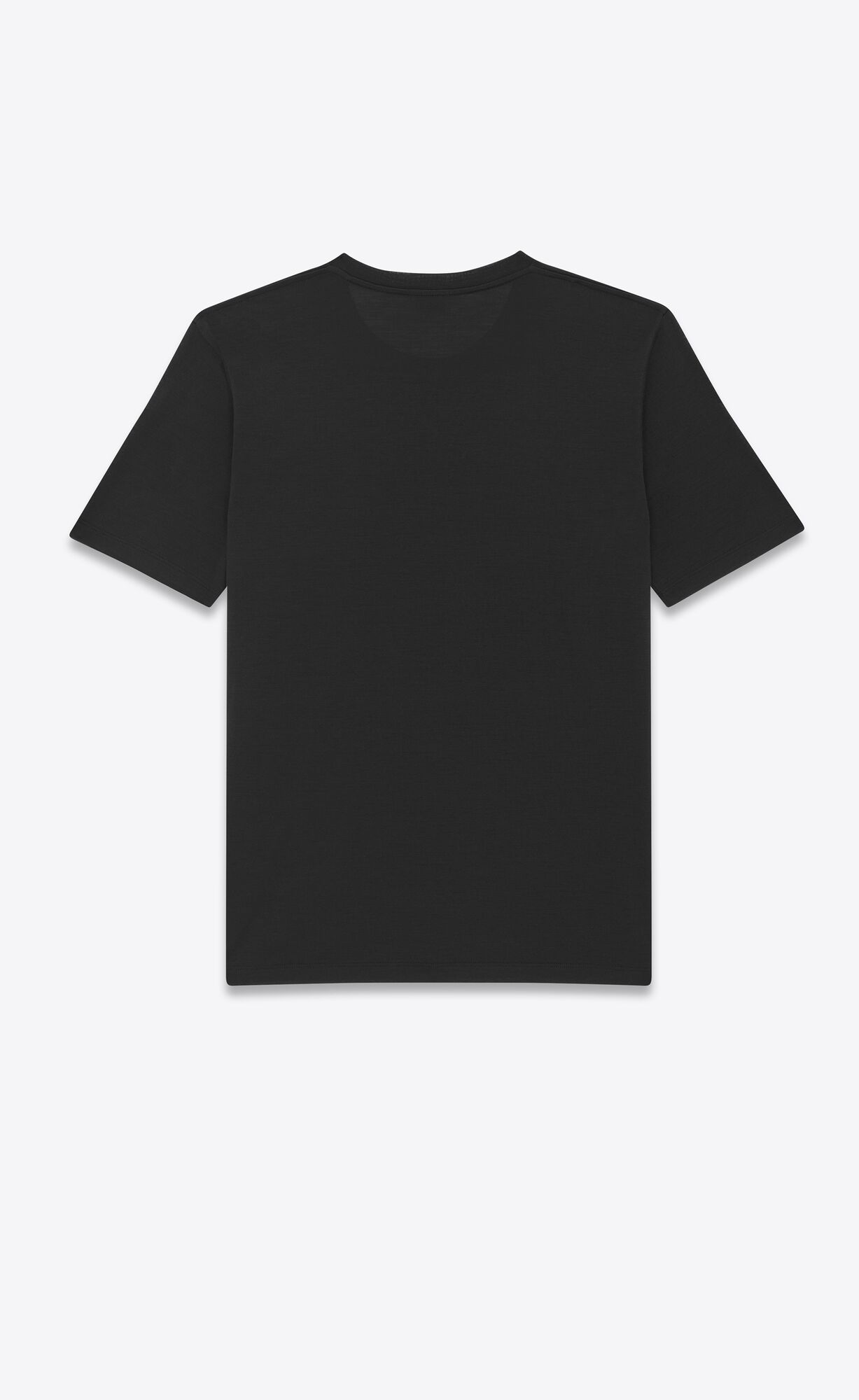 YSL Cassandre T-shirt In Silk Wool Black | YMQTS9584