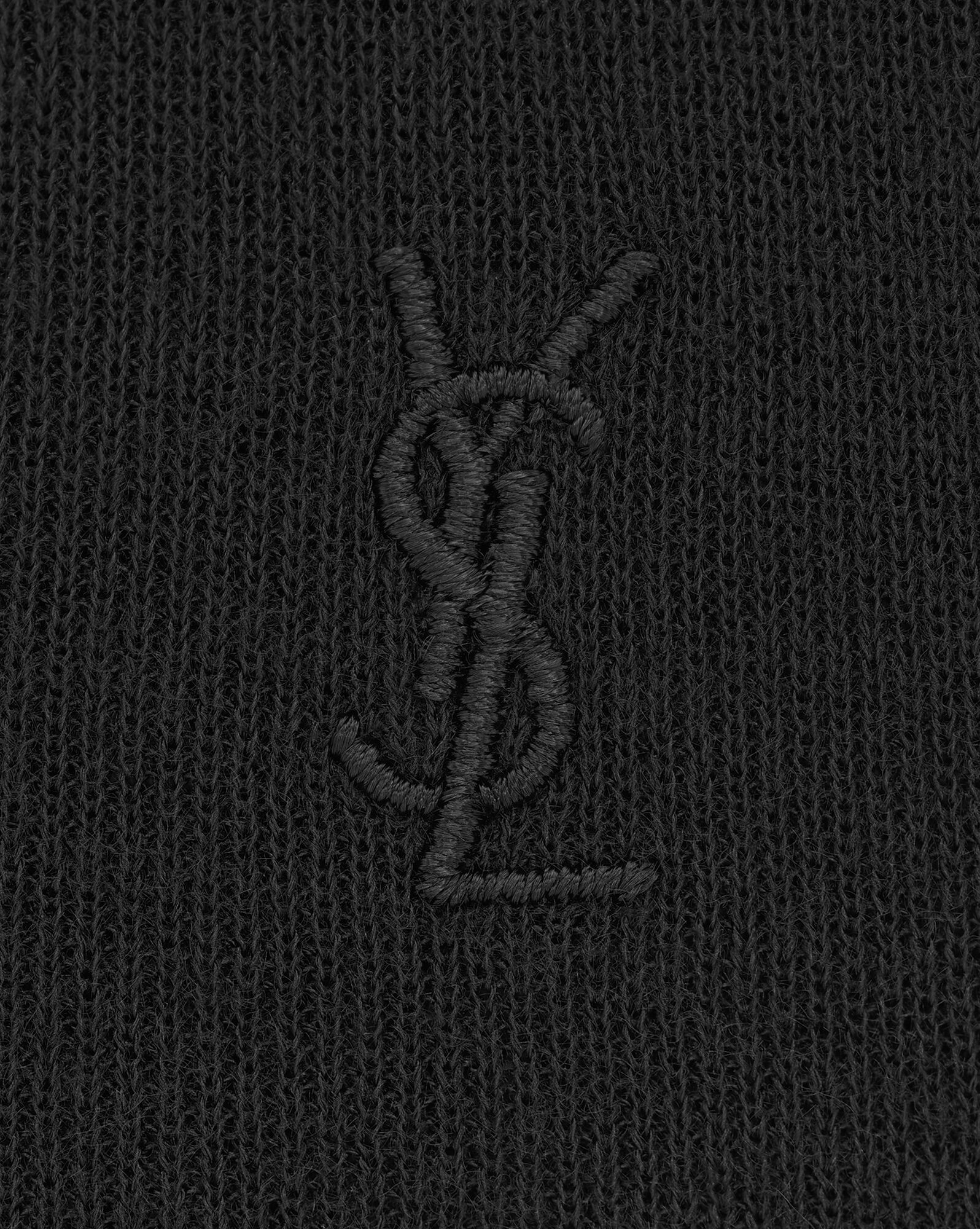 YSL Cassandre Tank Top In Ribbed Jersey Black | GCDIP7813