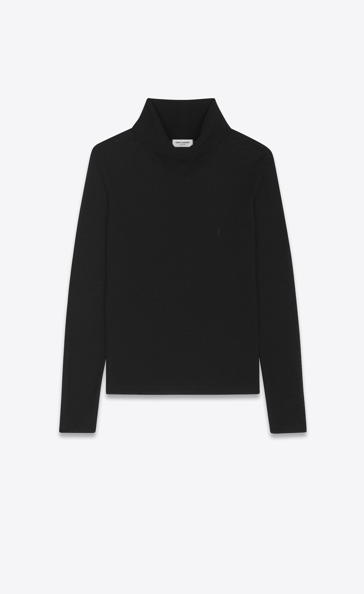 YSL Cassandre Top In Wool Noir | GBKUQ1925