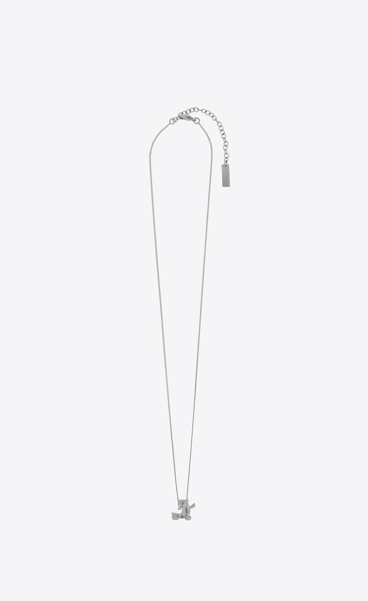 YSL Cassandre Twist Pendant Necklace In Metal Mirror | GQKDL9625