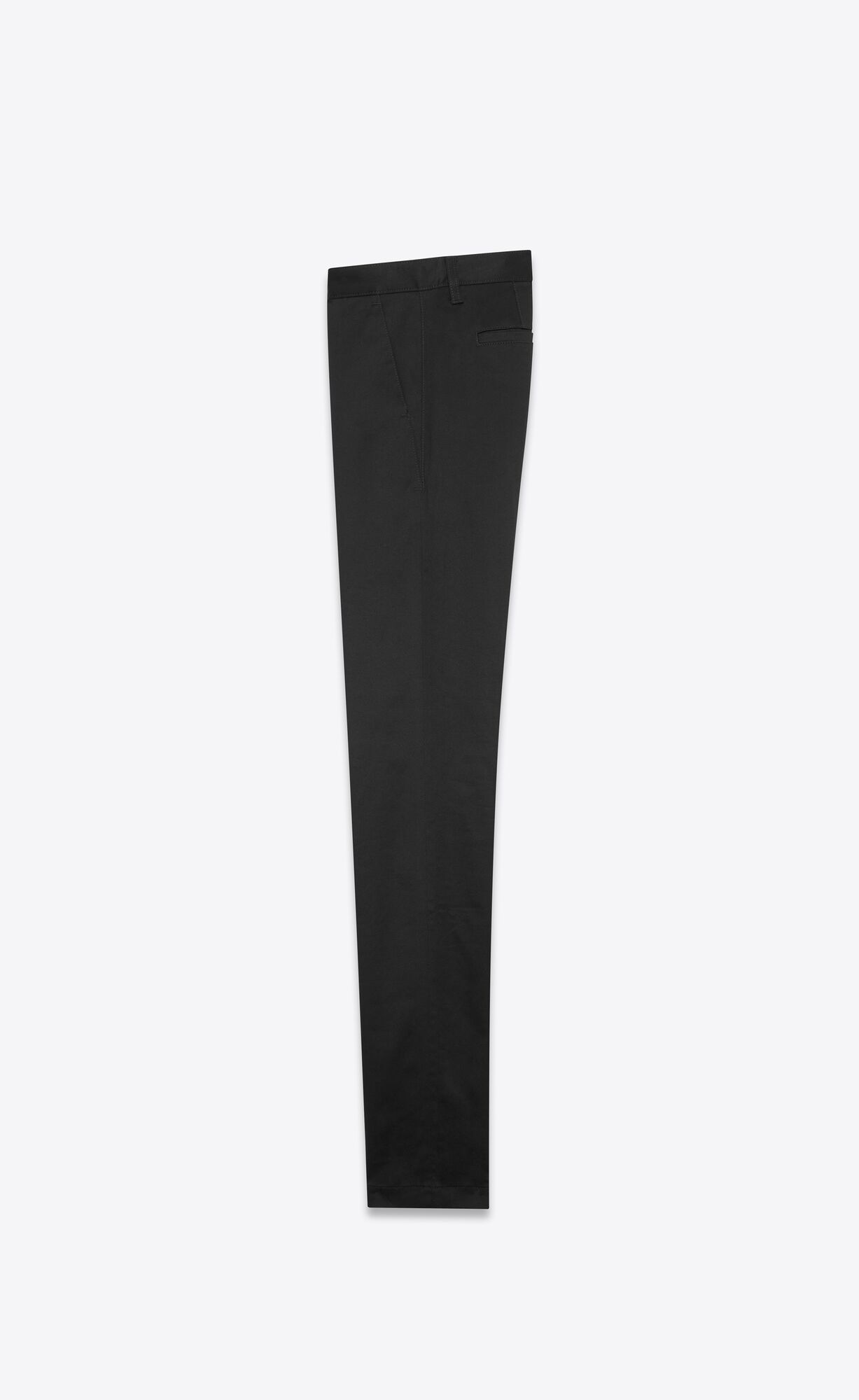 YSL Chino Pants In Black Raw Stretch Gabardine Black | KCAZH5496