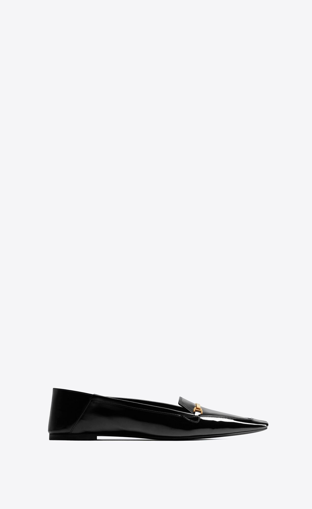 YSL Chris Slippers In Patent Leather Black | NKBIT3209