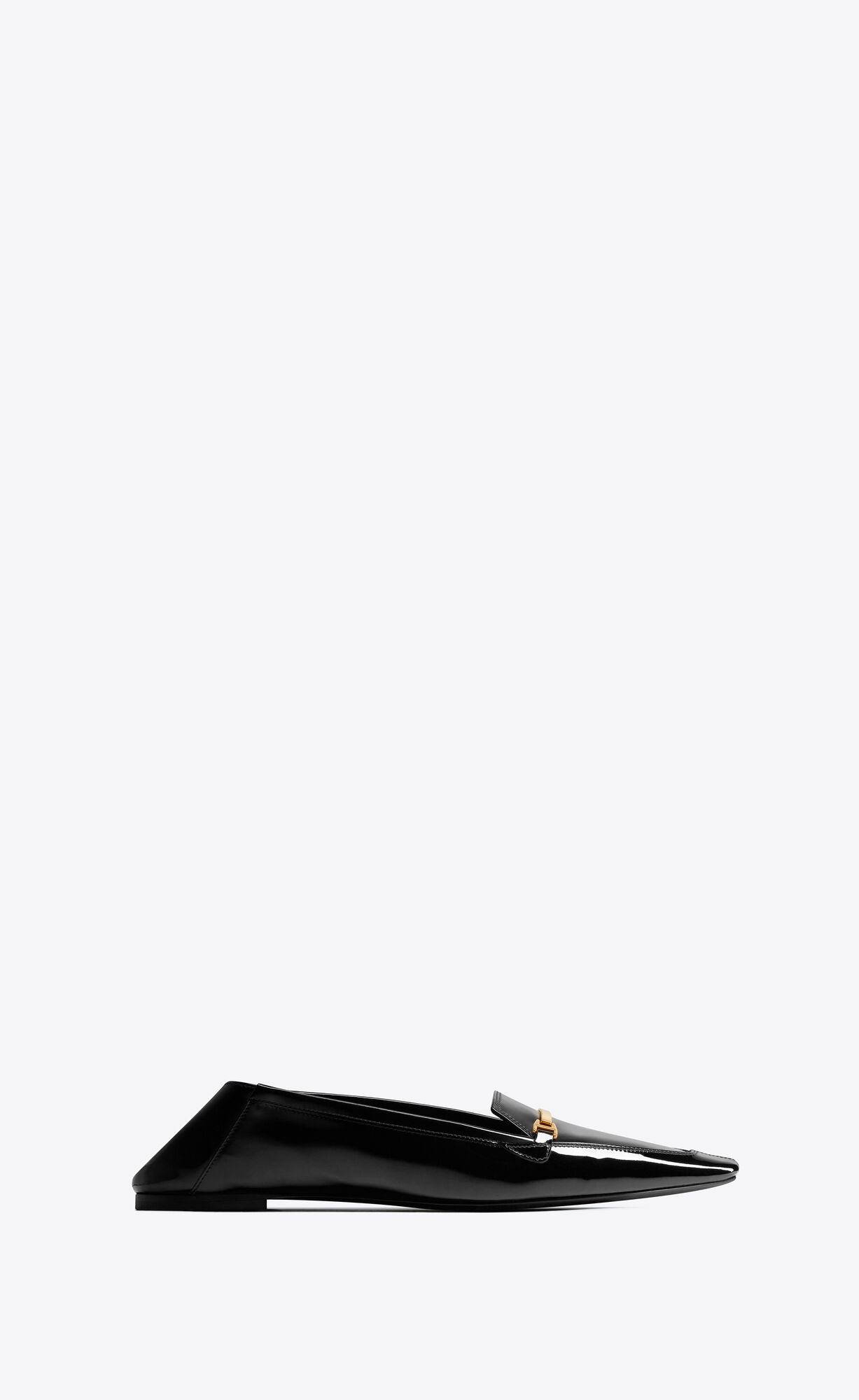 YSL Chris Slippers In Patent Leather Black | NKBIT3209