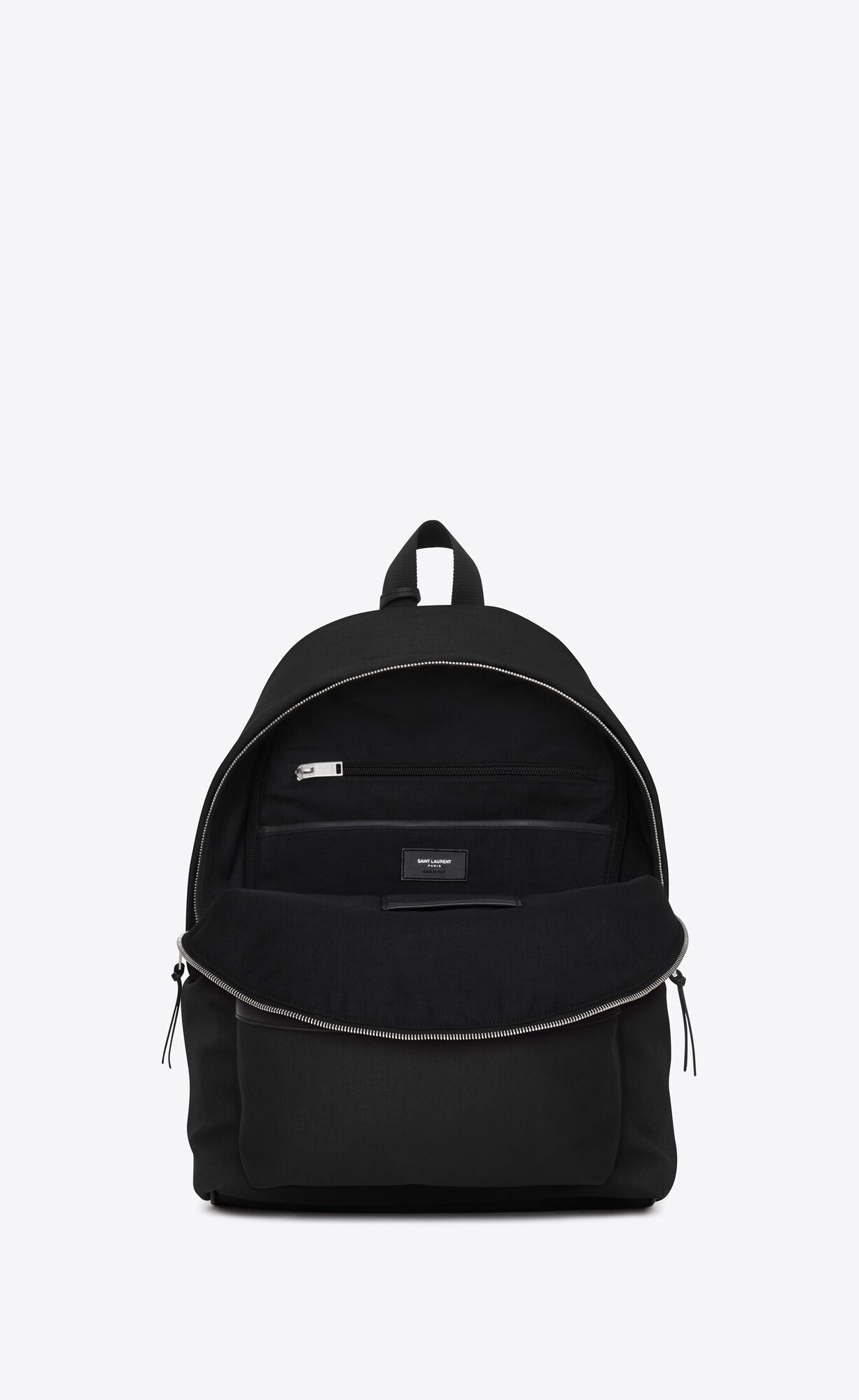 YSL City Backpack In Canvas, Nylon And Leather Black | HMWKD0352