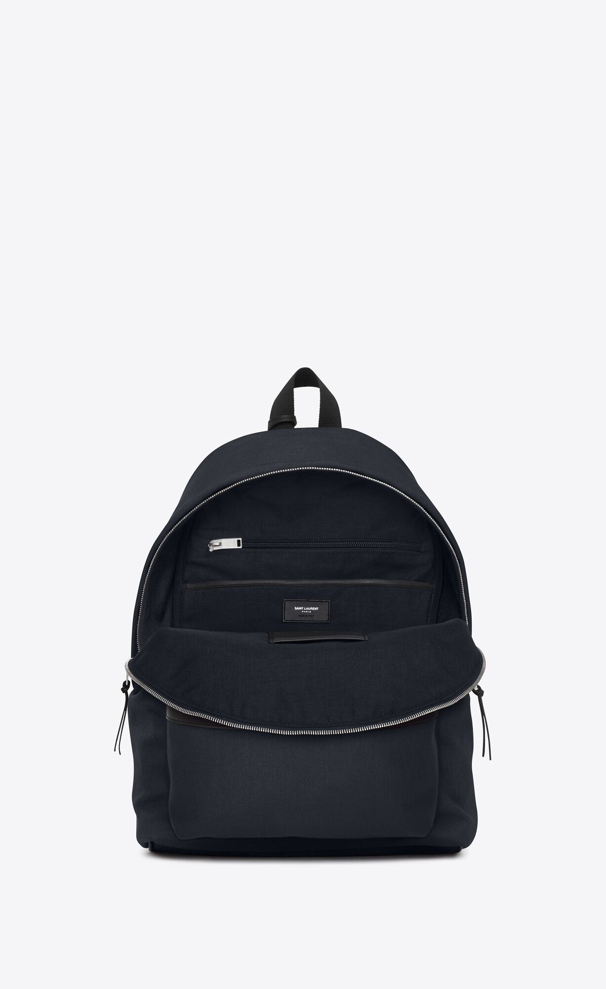 YSL City Backpack In Nylon Canvas And Leather Navy | UFHGQ6792