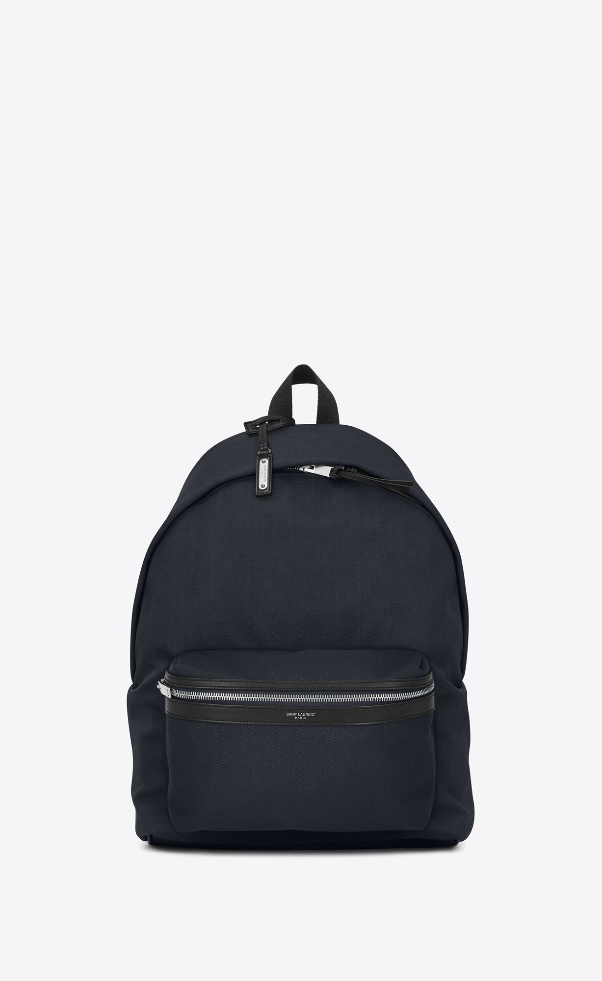 YSL City Backpack In Nylon Canvas And Leather Navy | UFHGQ6792