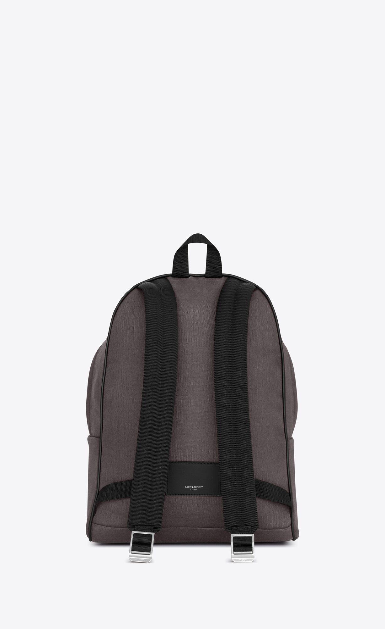 YSL City Backpack In Nylon Canvas And Leather Storm | XCOYW6587