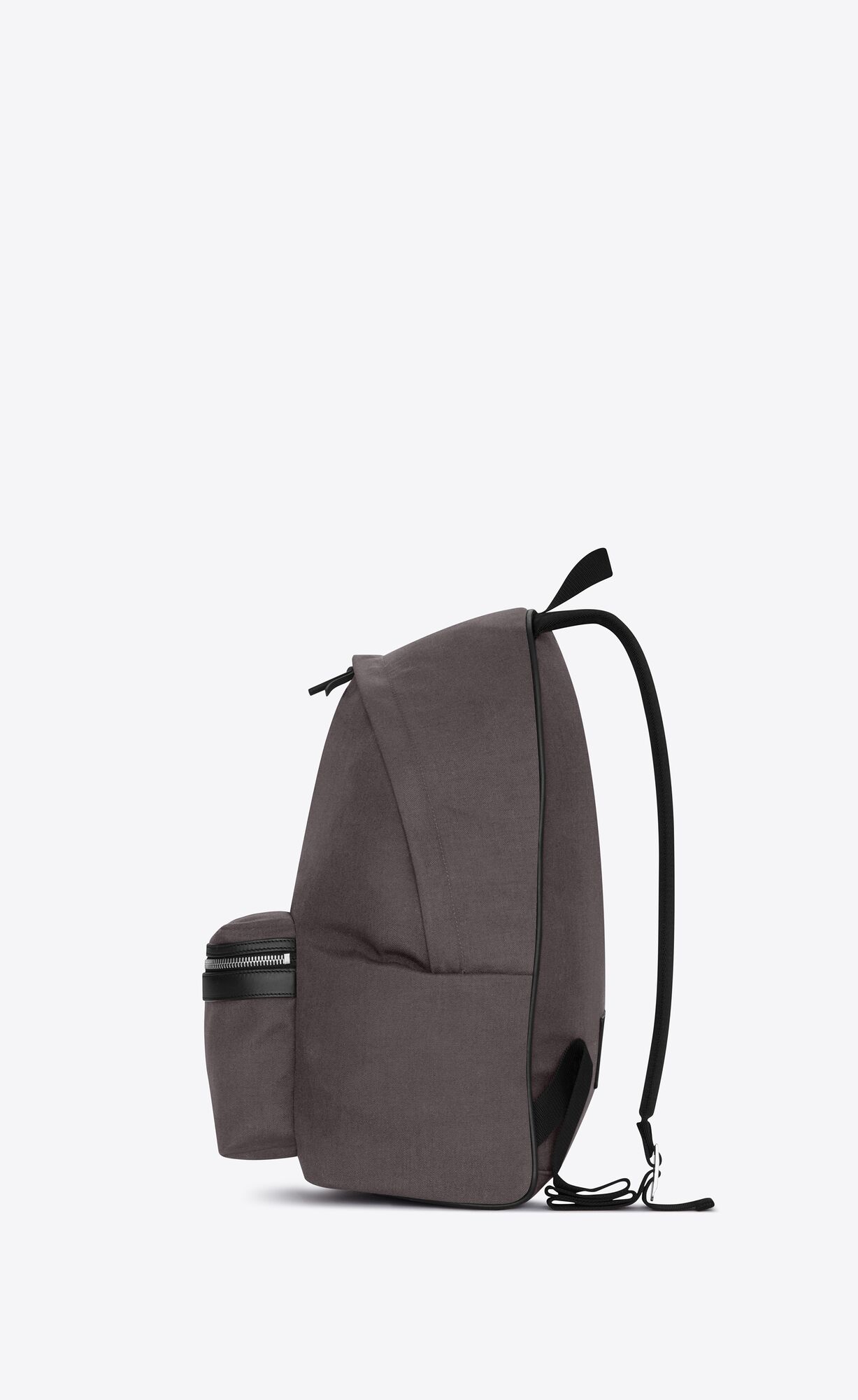 YSL City Backpack In Nylon Canvas And Leather Storm | XCOYW6587